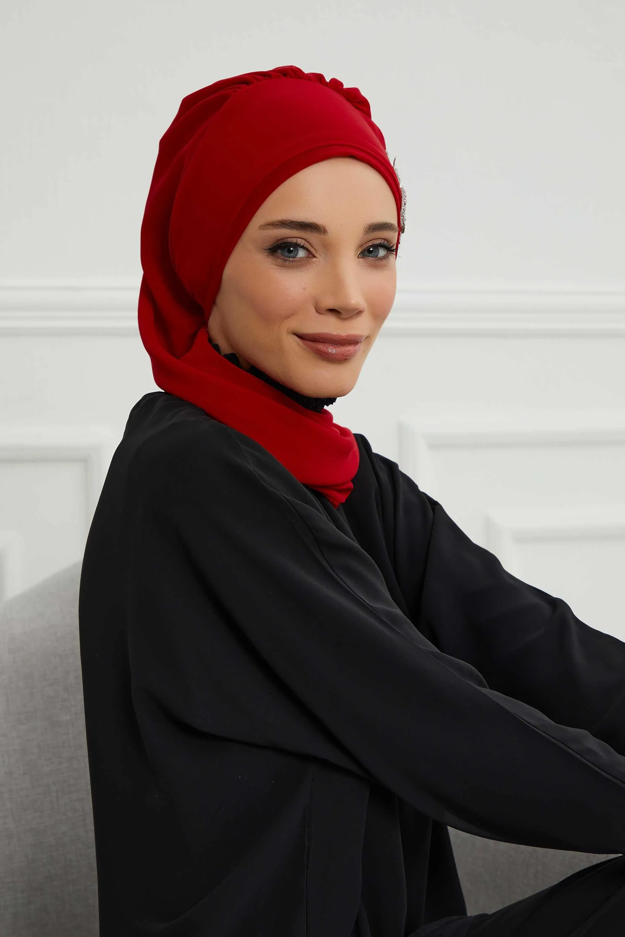 Instant Turban Chiffon Scarf Head Turbans with Gorgeous Unique Jewellery Stone Accessory For Women Headwear Stylish Elegant Design,HT-104