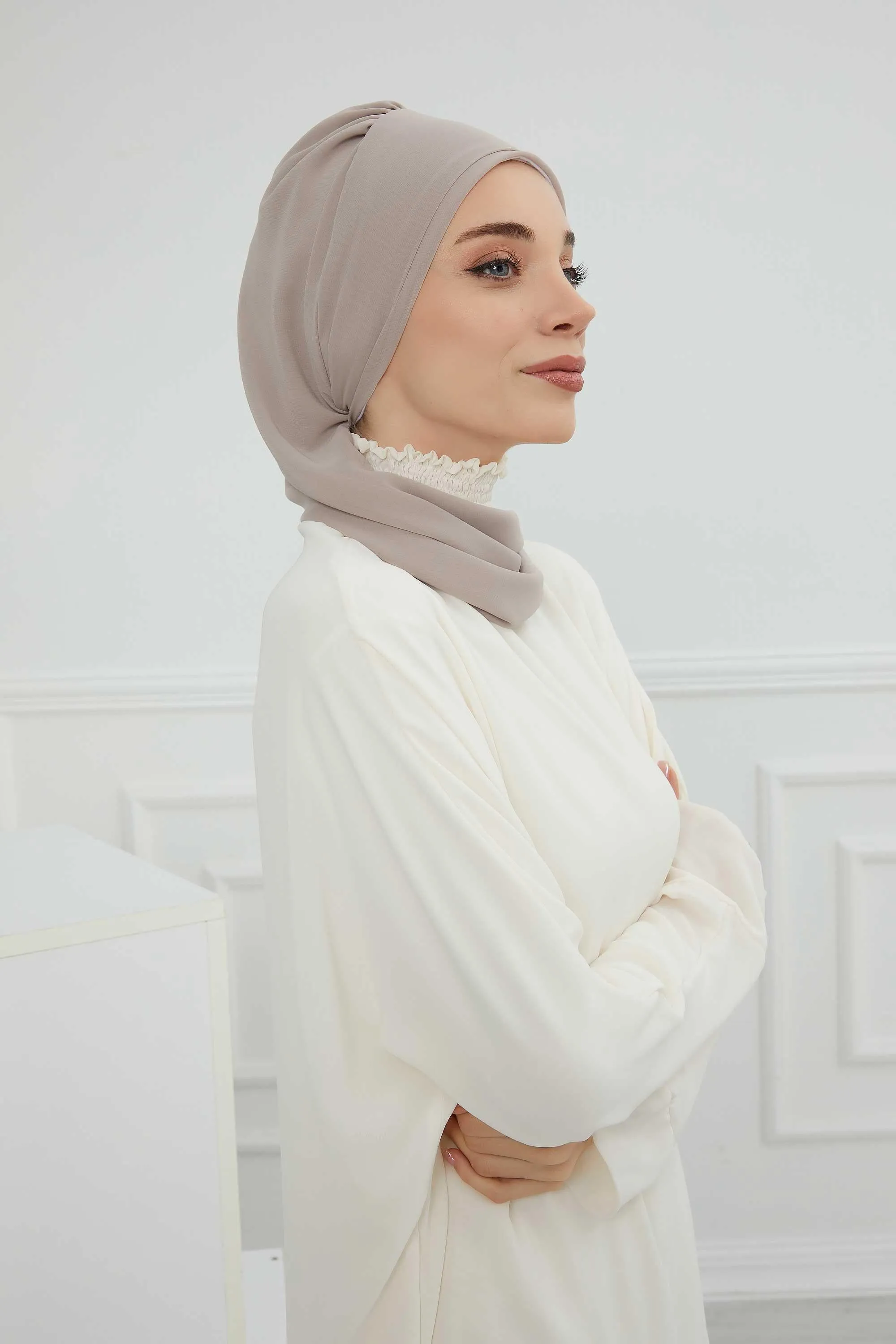 Instant Turban Chiffon Scarf Head Turbans with Gorgeous Unique Jewellery Stone Accessory For Women Headwear Stylish Elegant Design,HT-104