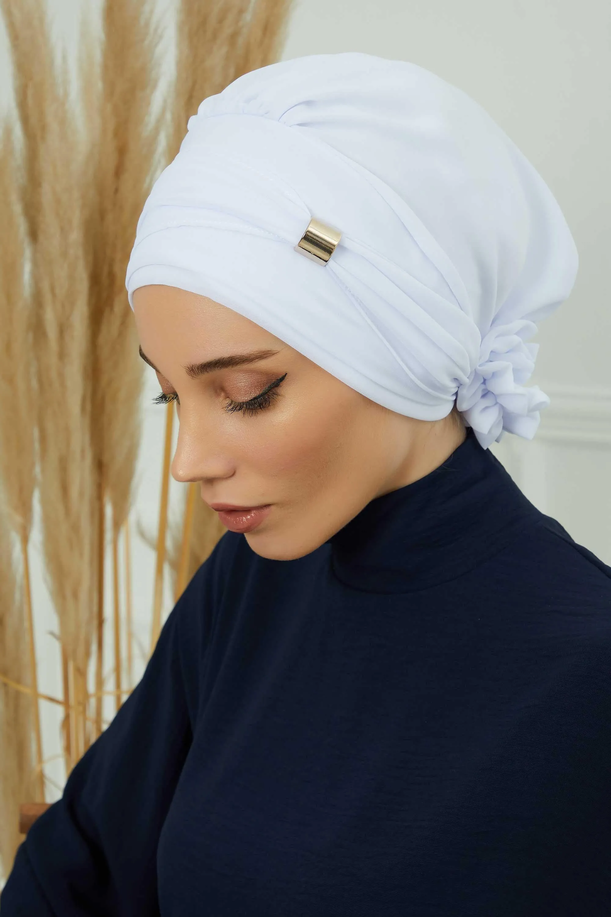 Instant Turban Chiffon Scarf Head Turbans with Unique Accessories For Women Headwear Stylish Elegant Design,HT-95S