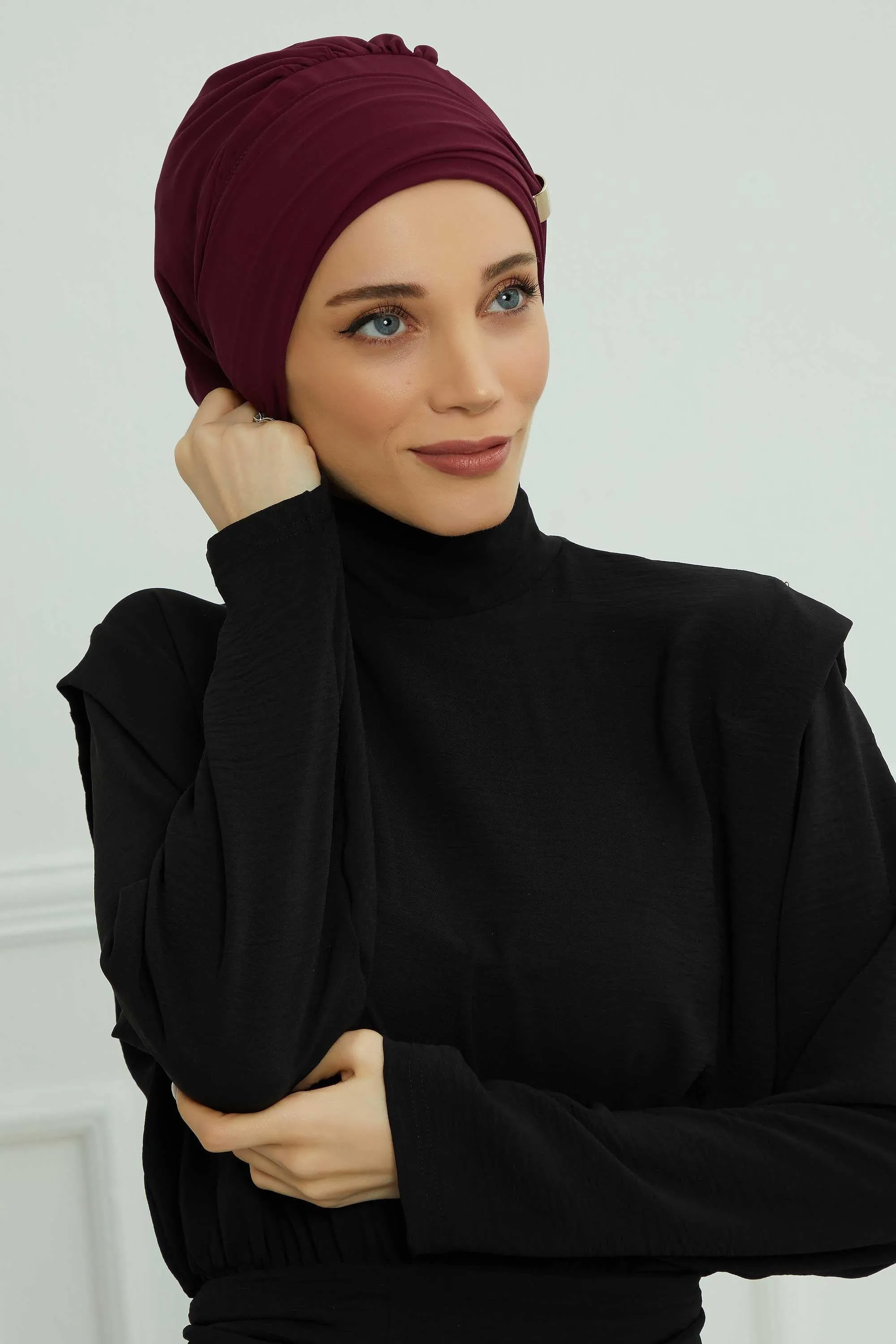 Instant Turban Chiffon Scarf Head Turbans with Unique Accessories For Women Headwear Stylish Elegant Design,HT-95S