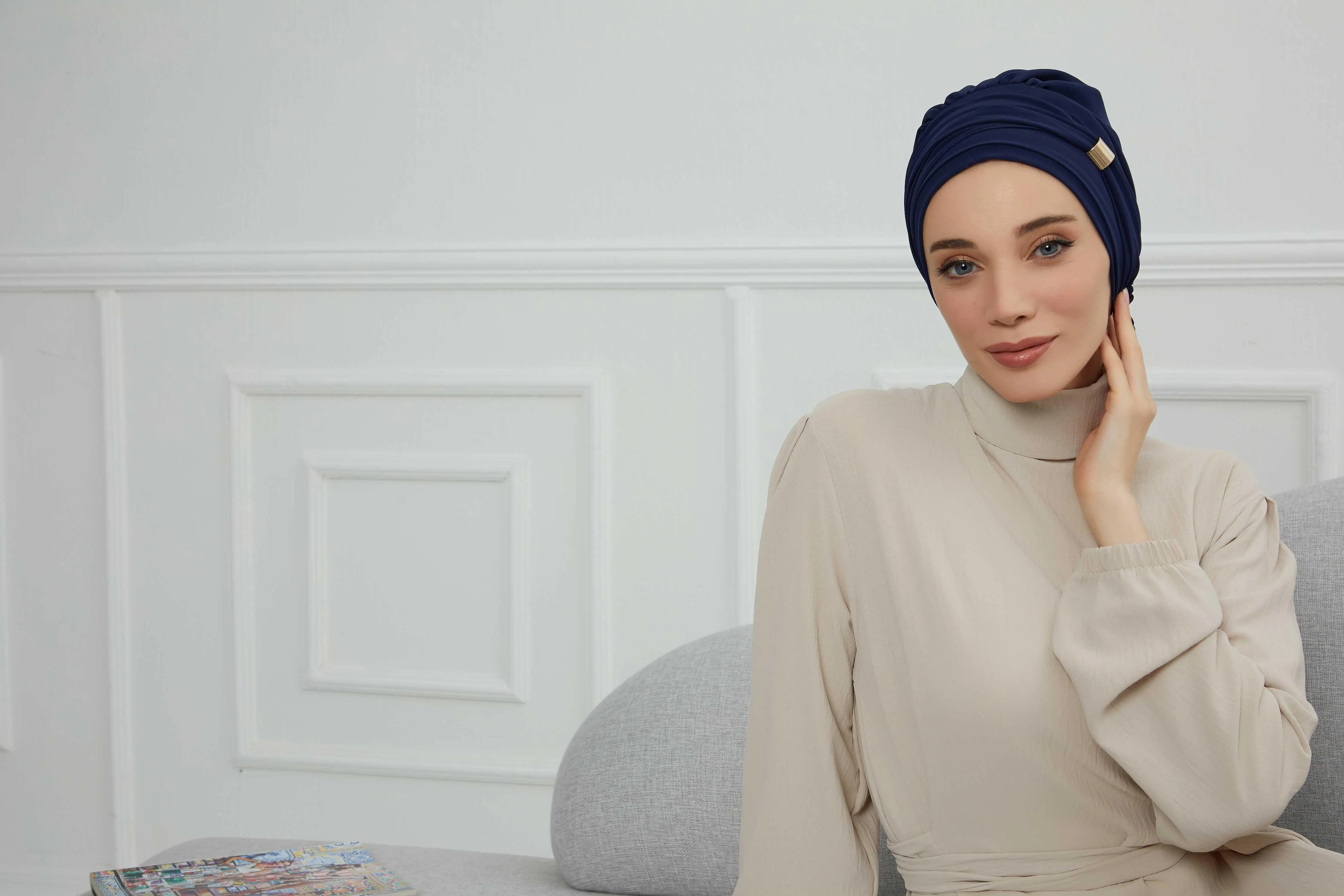 Instant Turban Chiffon Scarf Head Turbans with Unique Accessories For Women Headwear Stylish Elegant Design,HT-95S