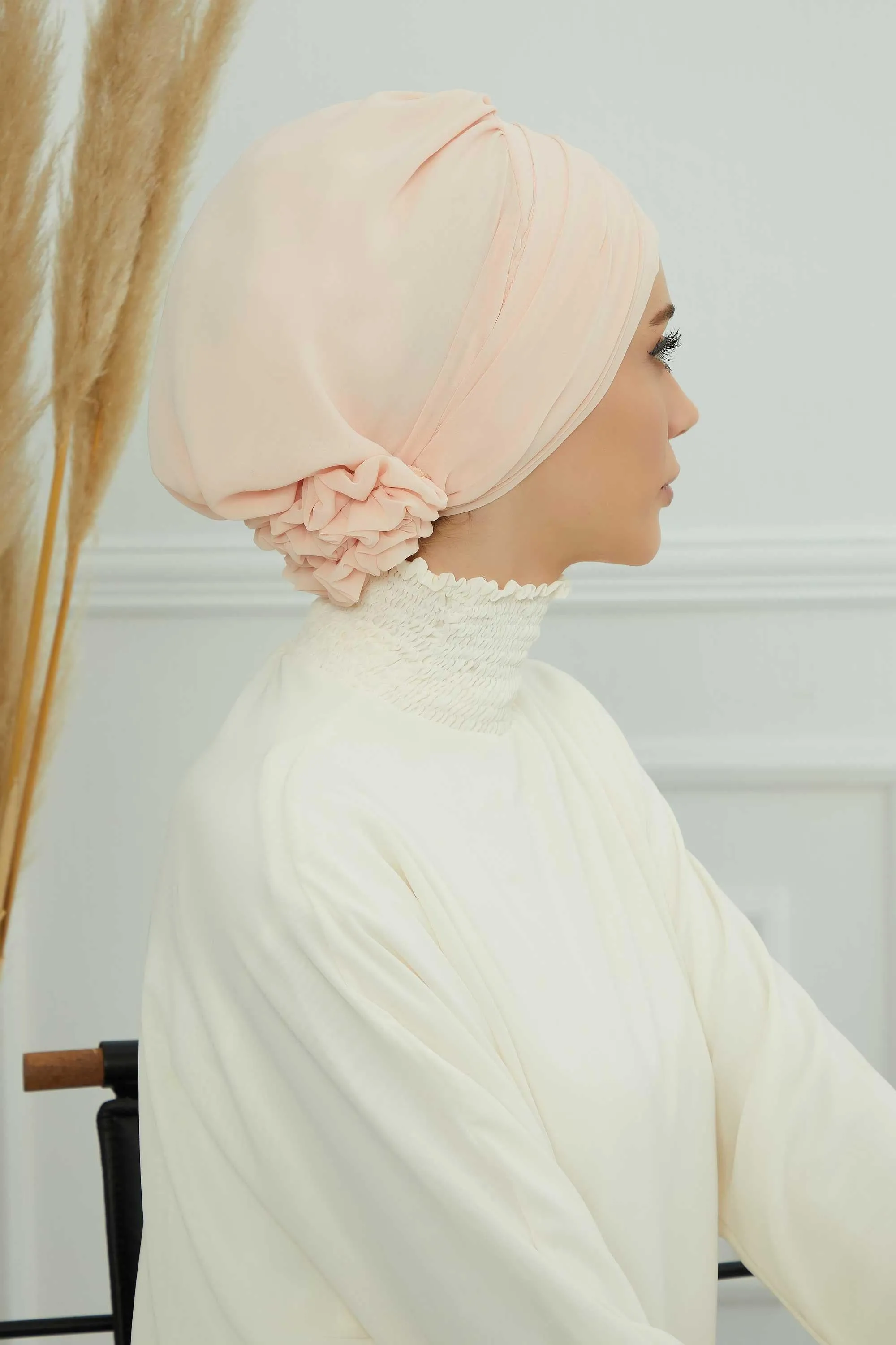 Instant Turban Chiffon Scarf Head Turbans with Unique Accessories For Women Headwear Stylish Elegant Design,HT-95S