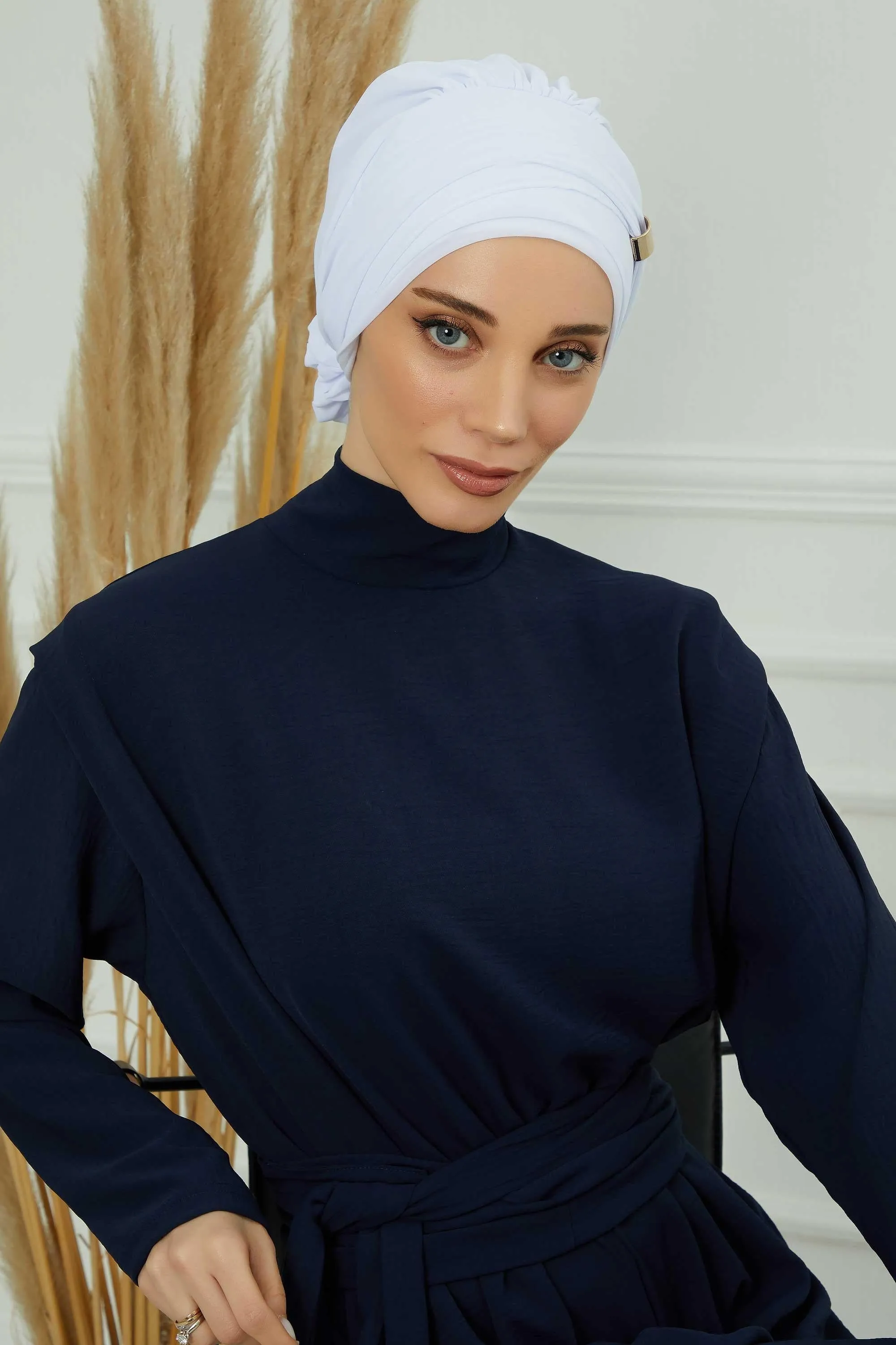 Instant Turban Chiffon Scarf Head Turbans with Unique Accessories For Women Headwear Stylish Elegant Design,HT-95S