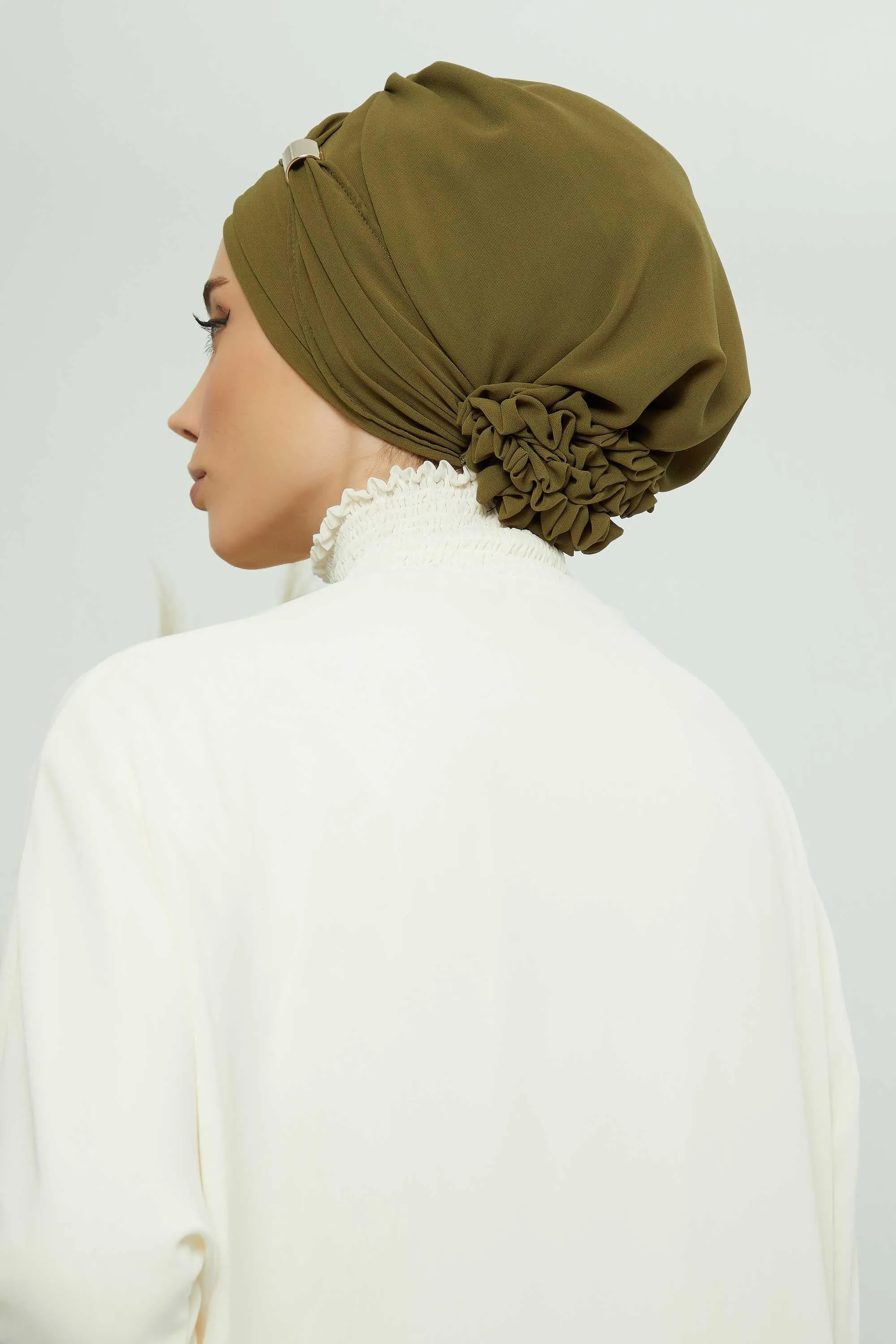 Instant Turban Chiffon Scarf Head Turbans with Unique Accessories For Women Headwear Stylish Elegant Design,HT-95S