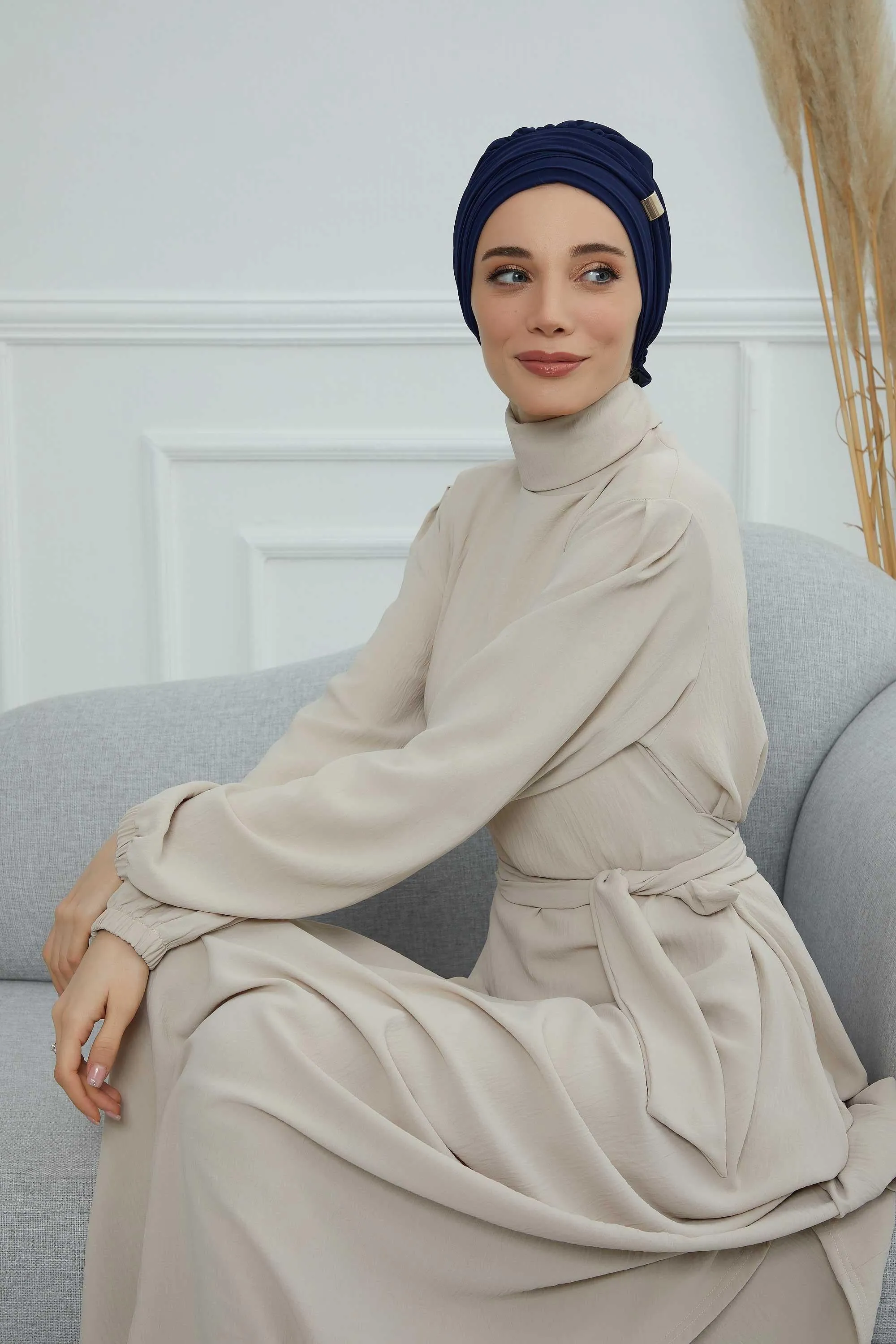 Instant Turban Chiffon Scarf Head Turbans with Unique Accessories For Women Headwear Stylish Elegant Design,HT-95S