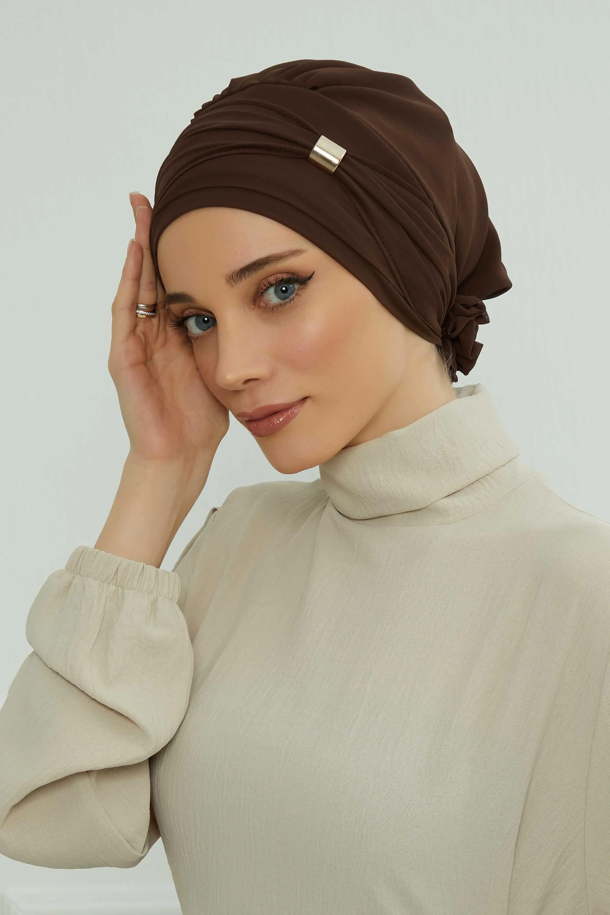 Instant Turban Chiffon Scarf Head Turbans with Unique Accessories For Women Headwear Stylish Elegant Design,HT-95S