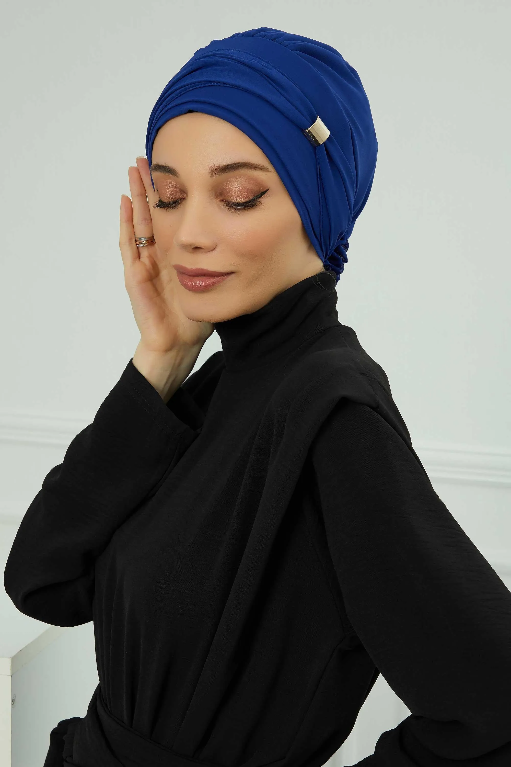 Instant Turban Chiffon Scarf Head Turbans with Unique Accessories For Women Headwear Stylish Elegant Design,HT-95S