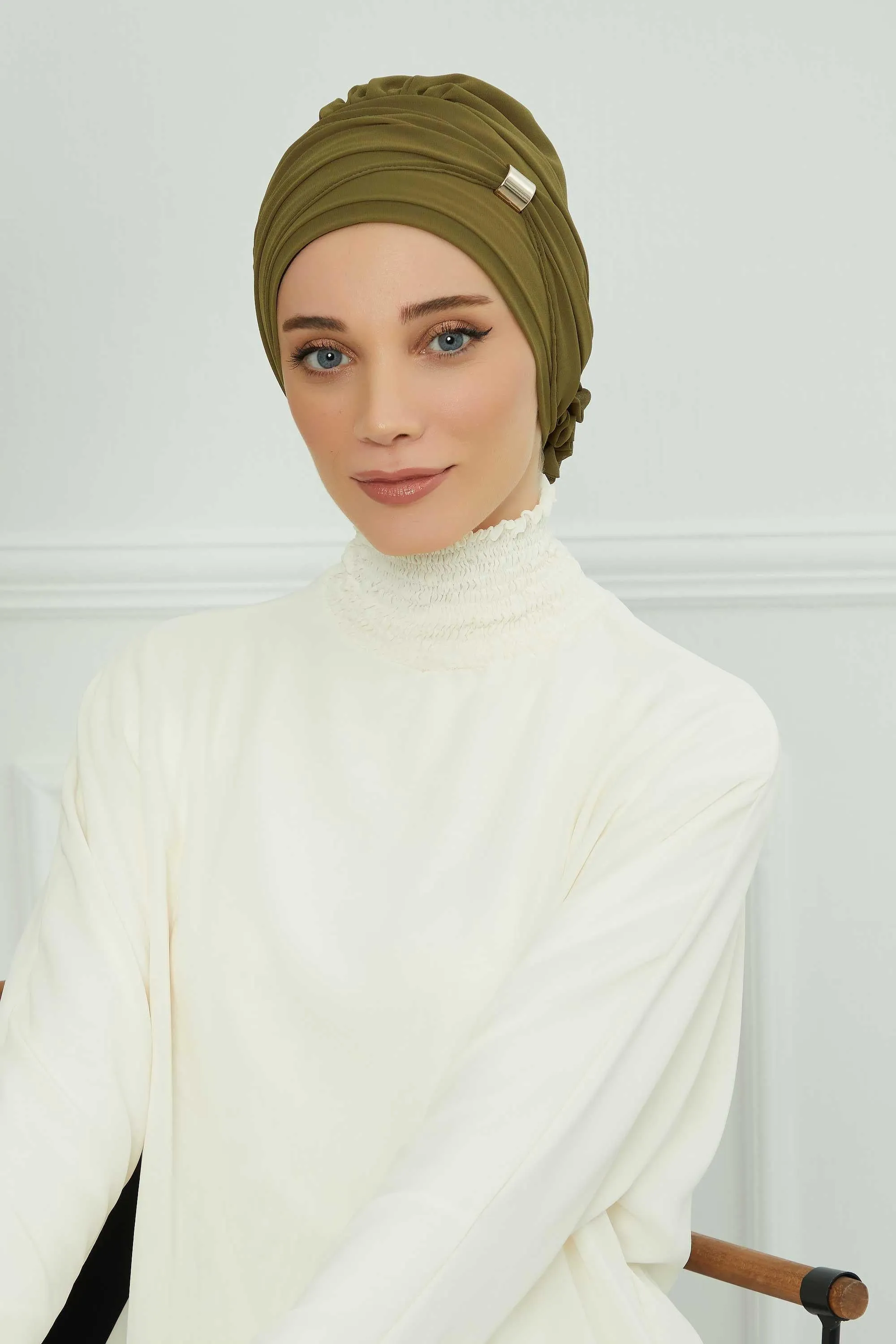 Instant Turban Chiffon Scarf Head Turbans with Unique Accessories For Women Headwear Stylish Elegant Design,HT-95S