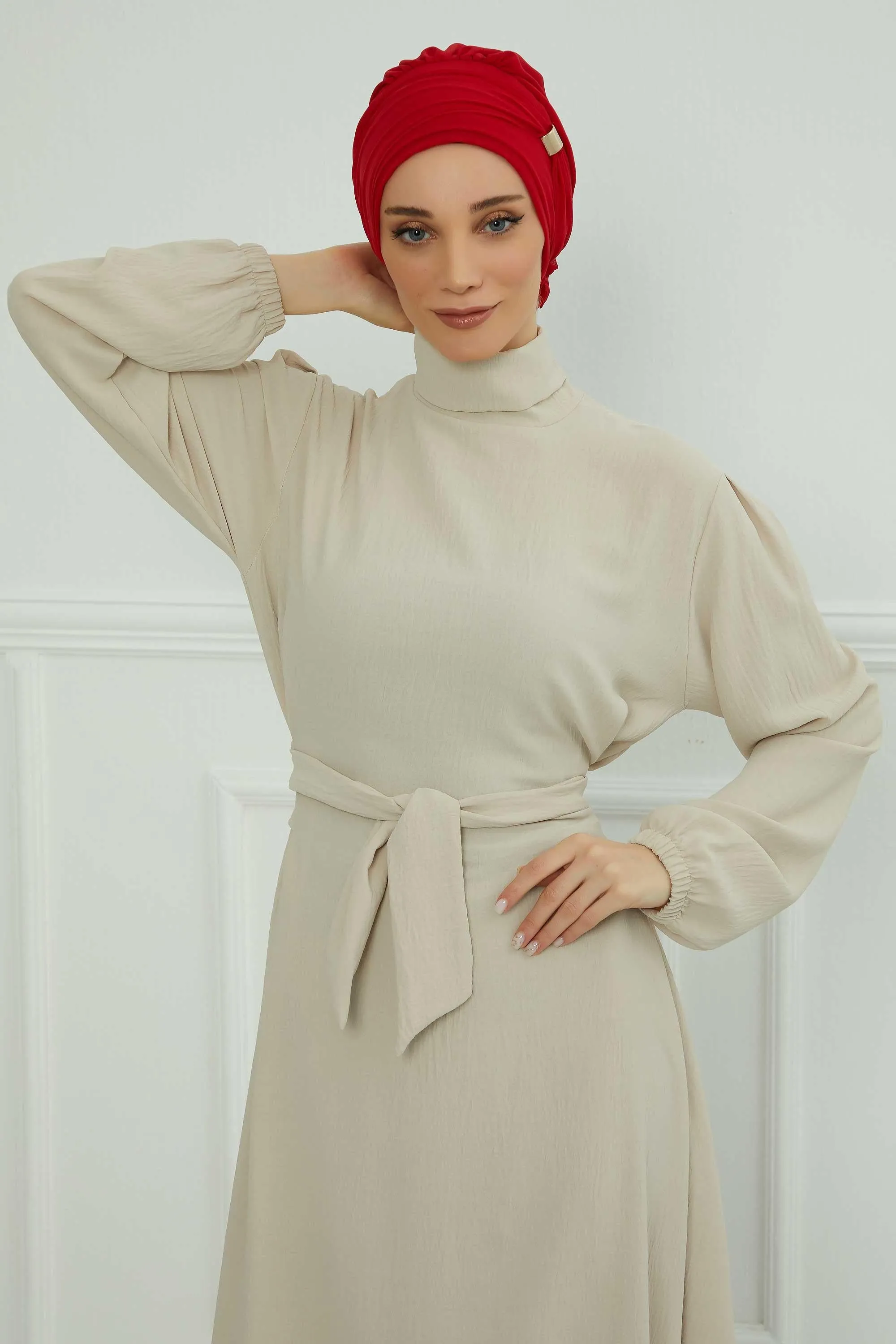 Instant Turban Chiffon Scarf Head Turbans with Unique Accessories For Women Headwear Stylish Elegant Design,HT-95S