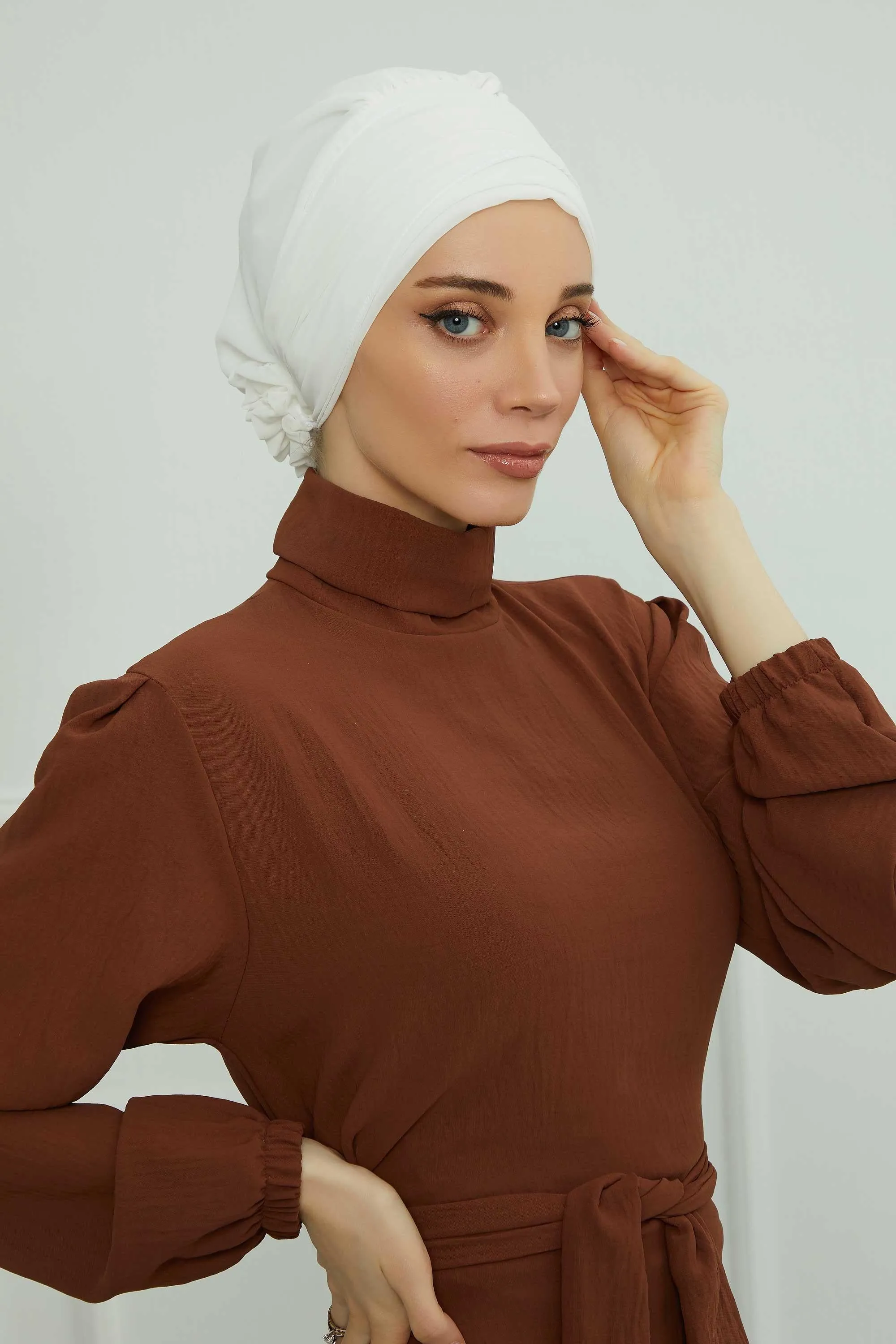 Instant Turban Chiffon Scarf Head Turbans with Unique Accessories For Women Headwear Stylish Elegant Design,HT-95S