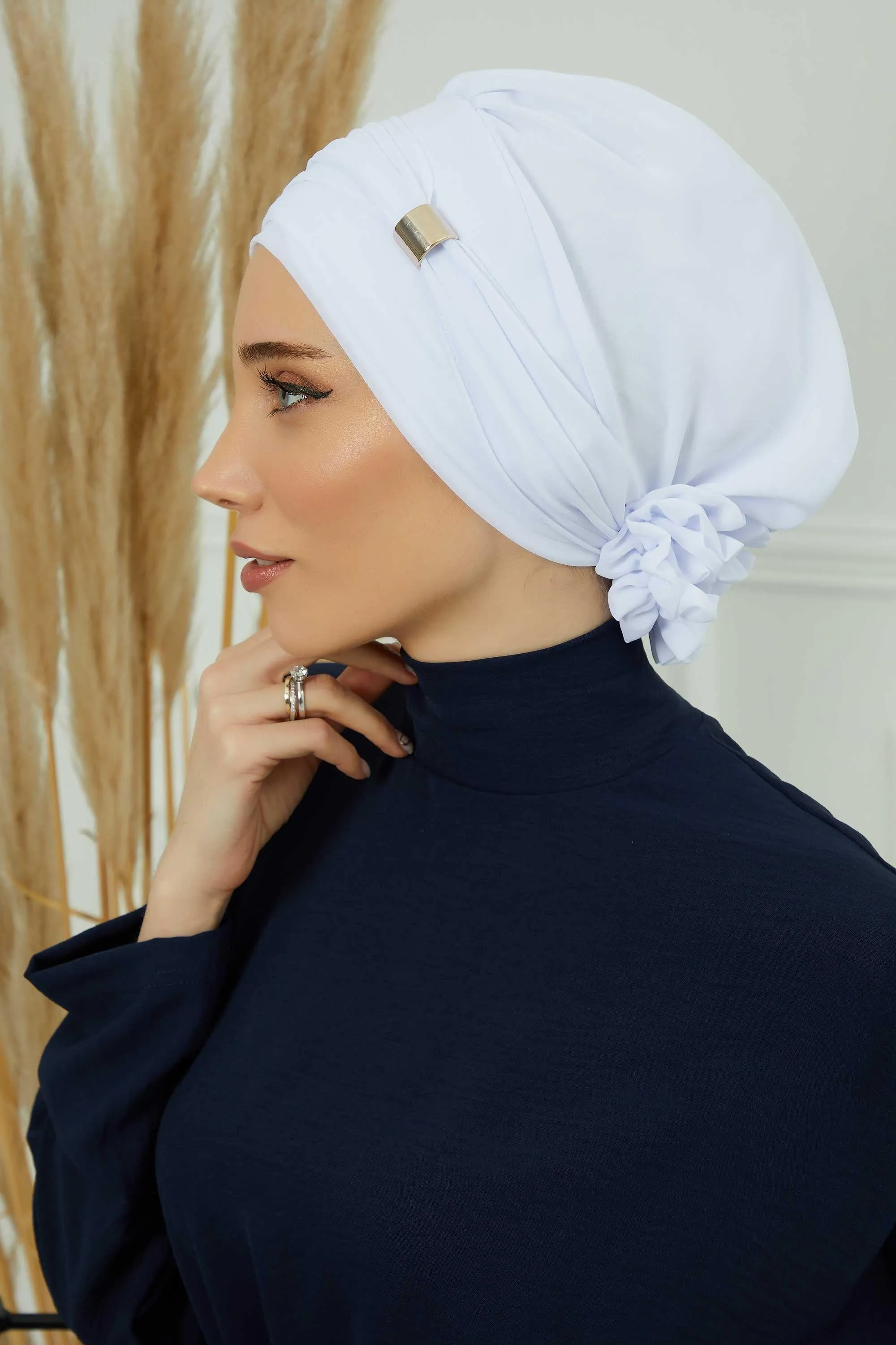 Instant Turban Chiffon Scarf Head Turbans with Unique Accessories For Women Headwear Stylish Elegant Design,HT-95S