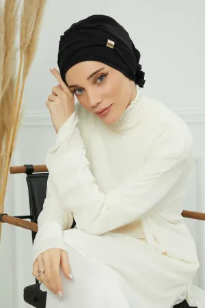 Instant Turban Chiffon Scarf Head Turbans with Unique Accessories For Women Headwear Stylish Elegant Design,HT-95S