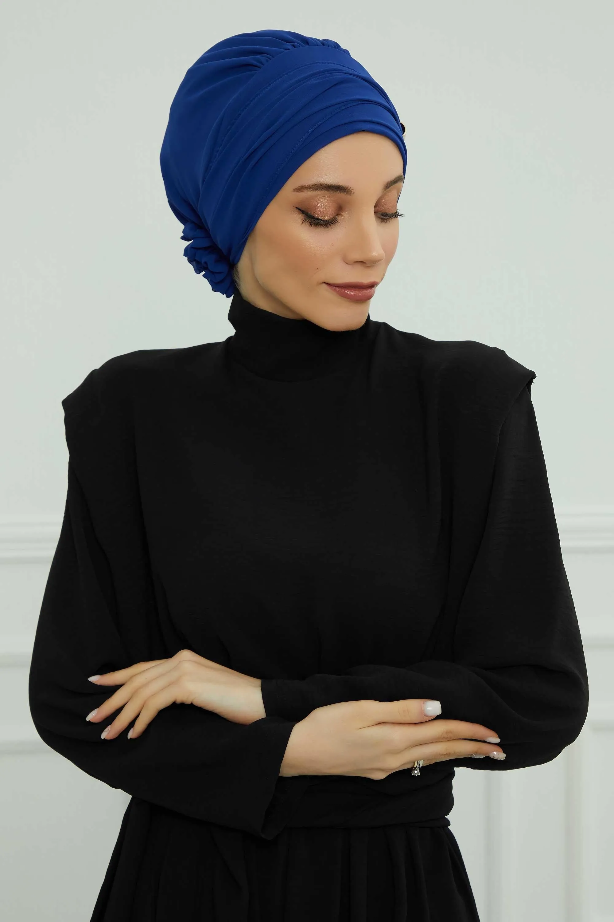 Instant Turban Chiffon Scarf Head Turbans with Unique Accessories For Women Headwear Stylish Elegant Design,HT-95S