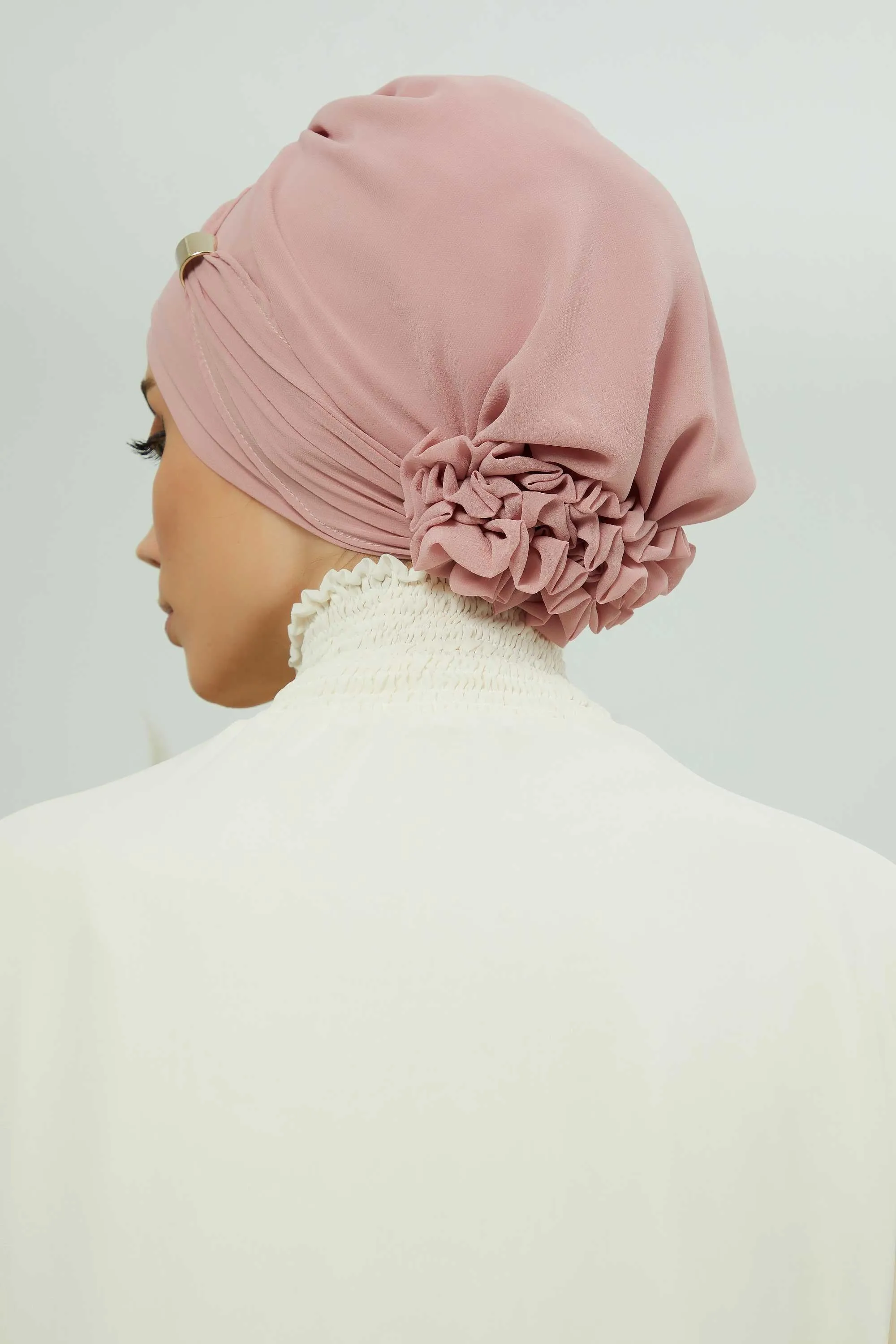 Instant Turban Chiffon Scarf Head Turbans with Unique Accessories For Women Headwear Stylish Elegant Design,HT-95S