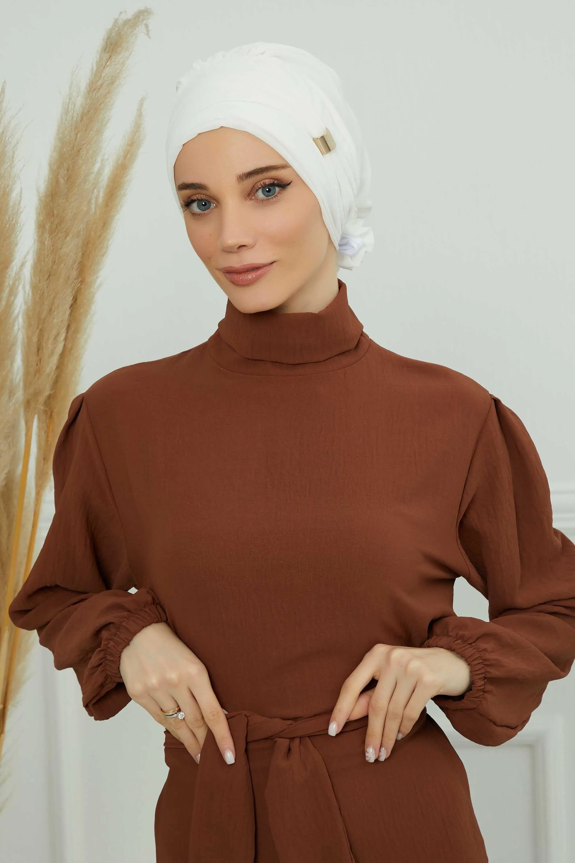 Instant Turban Chiffon Scarf Head Turbans with Unique Accessories For Women Headwear Stylish Elegant Design,HT-95S