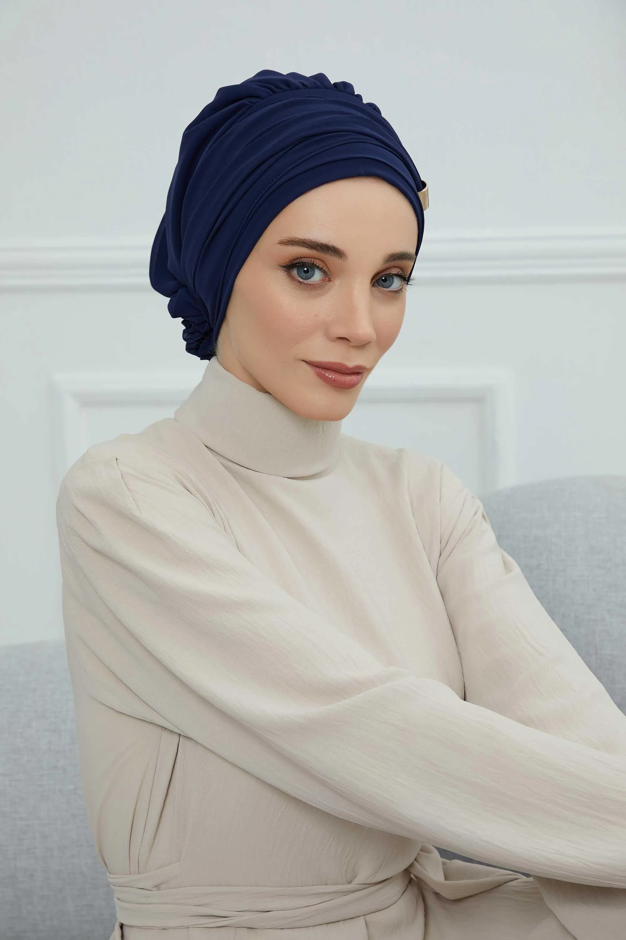 Instant Turban Chiffon Scarf Head Turbans with Unique Accessories For Women Headwear Stylish Elegant Design,HT-95S