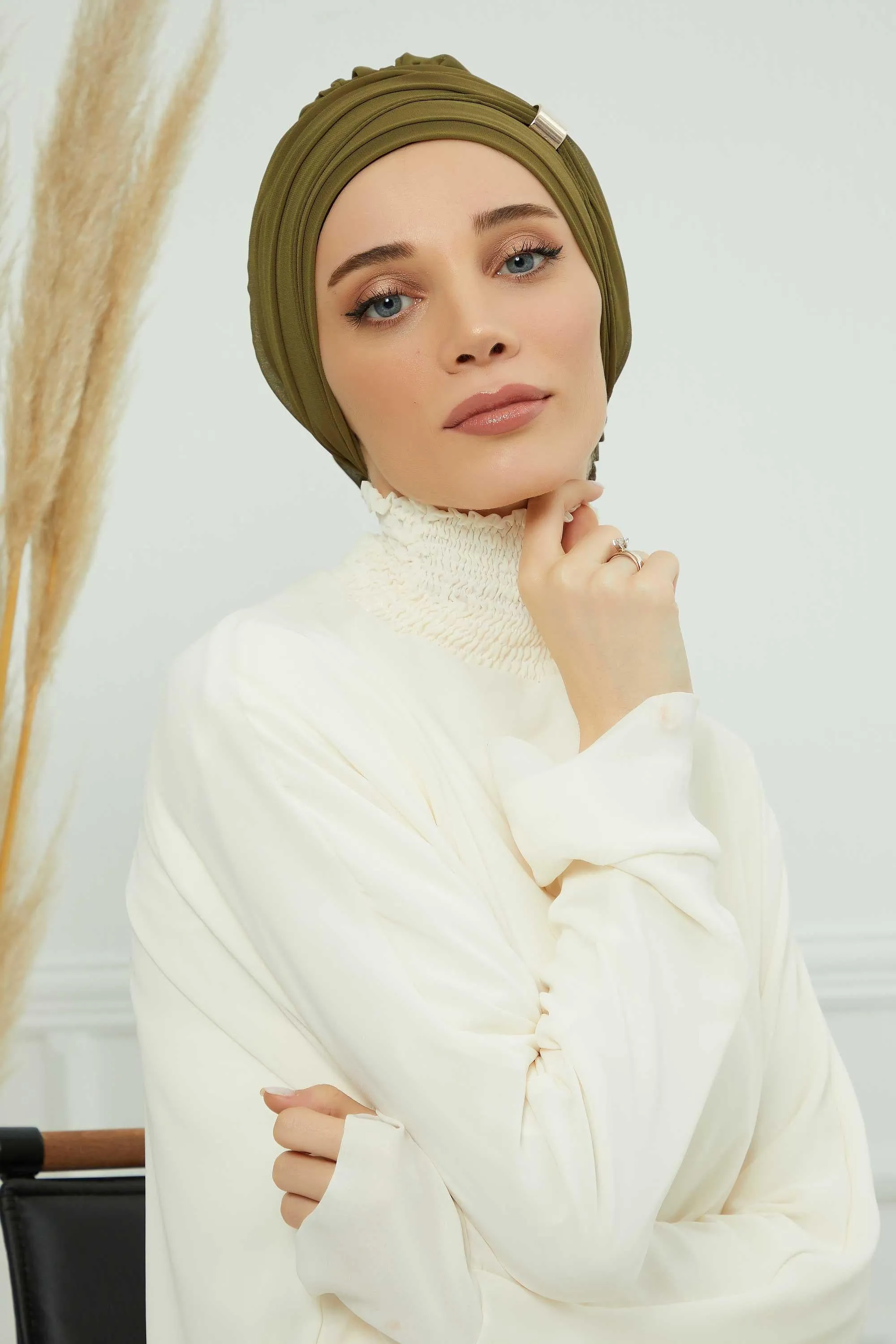 Instant Turban Chiffon Scarf Head Turbans with Unique Accessories For Women Headwear Stylish Elegant Design,HT-95S