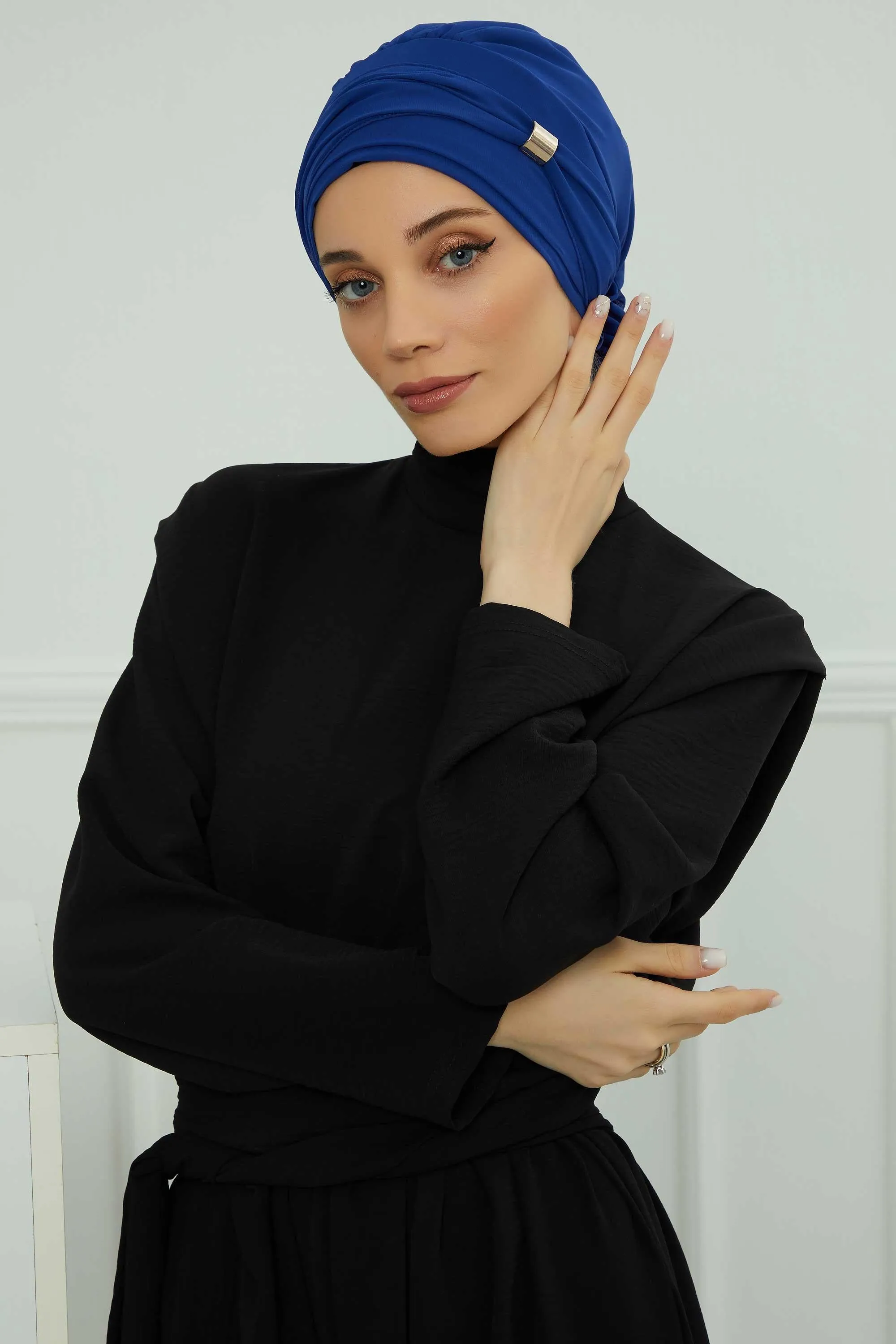 Instant Turban Chiffon Scarf Head Turbans with Unique Accessories For Women Headwear Stylish Elegant Design,HT-95S