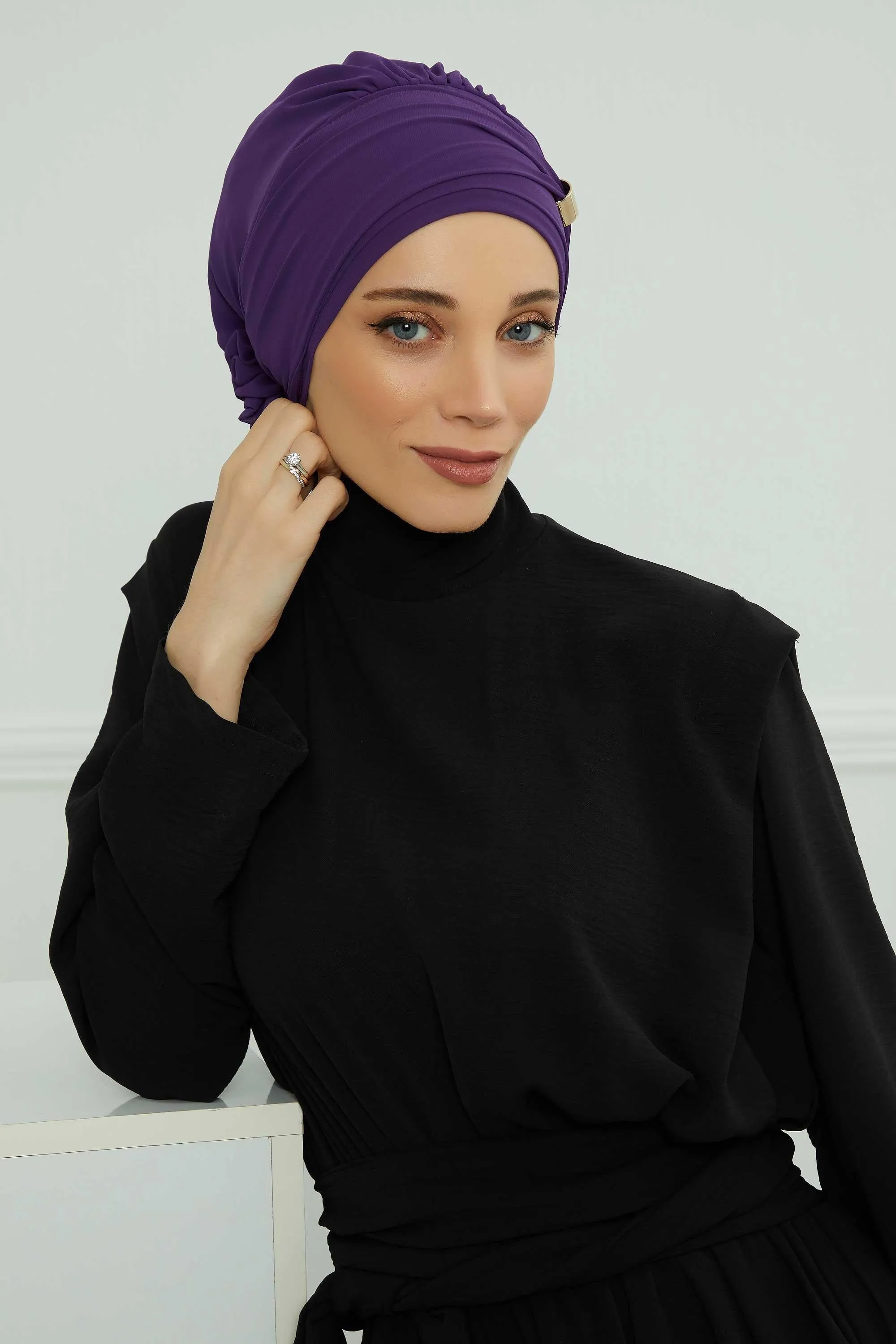 Instant Turban Chiffon Scarf Head Turbans with Unique Accessories For Women Headwear Stylish Elegant Design,HT-95S