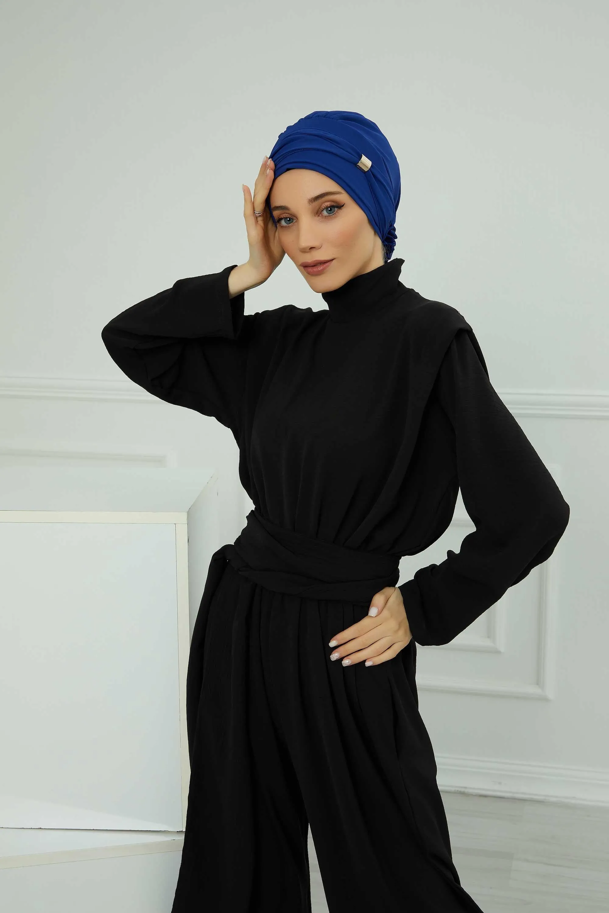 Instant Turban Chiffon Scarf Head Turbans with Unique Accessories For Women Headwear Stylish Elegant Design,HT-95S