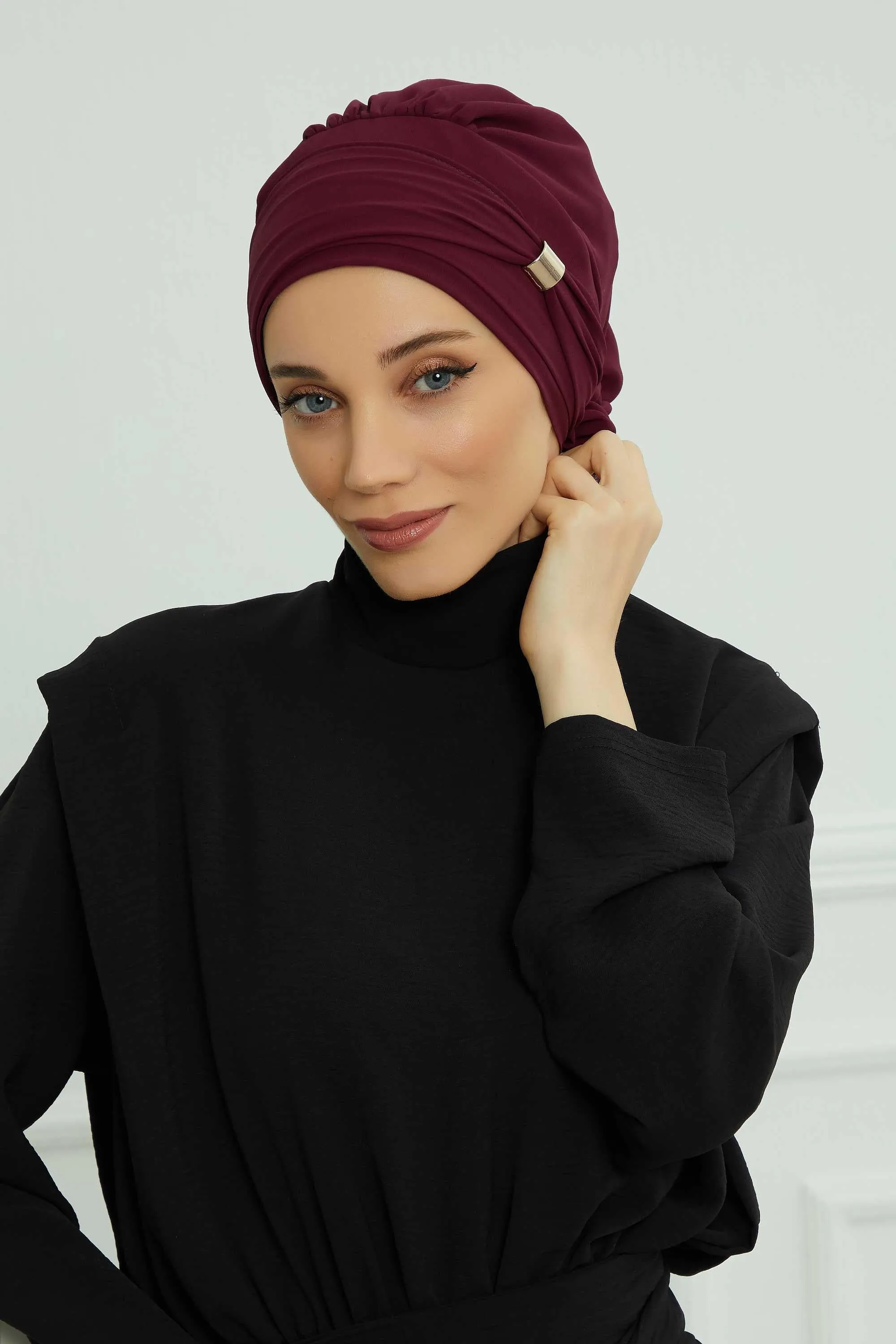 Instant Turban Chiffon Scarf Head Turbans with Unique Accessories For Women Headwear Stylish Elegant Design,HT-95S