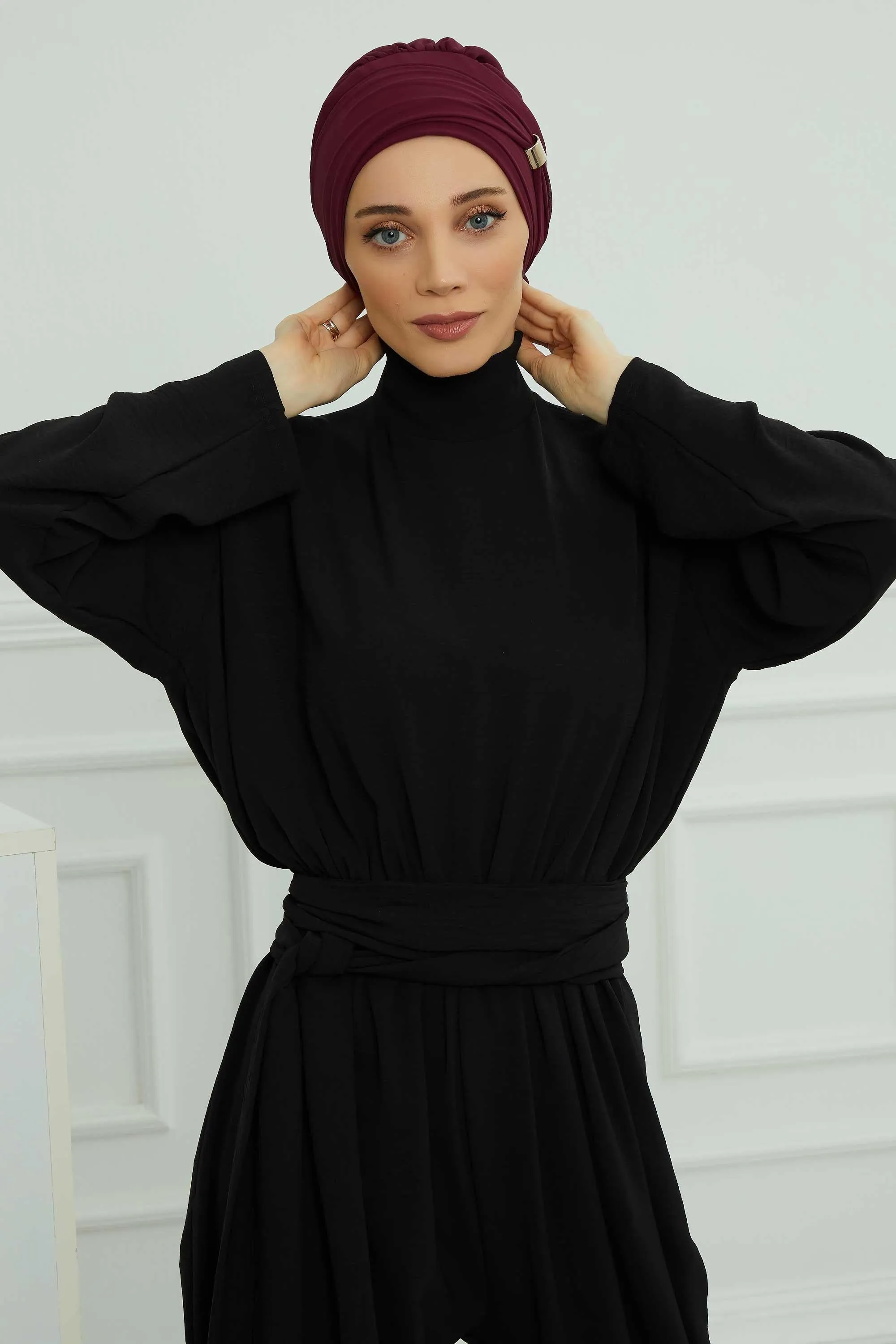 Instant Turban Chiffon Scarf Head Turbans with Unique Accessories For Women Headwear Stylish Elegant Design,HT-95S