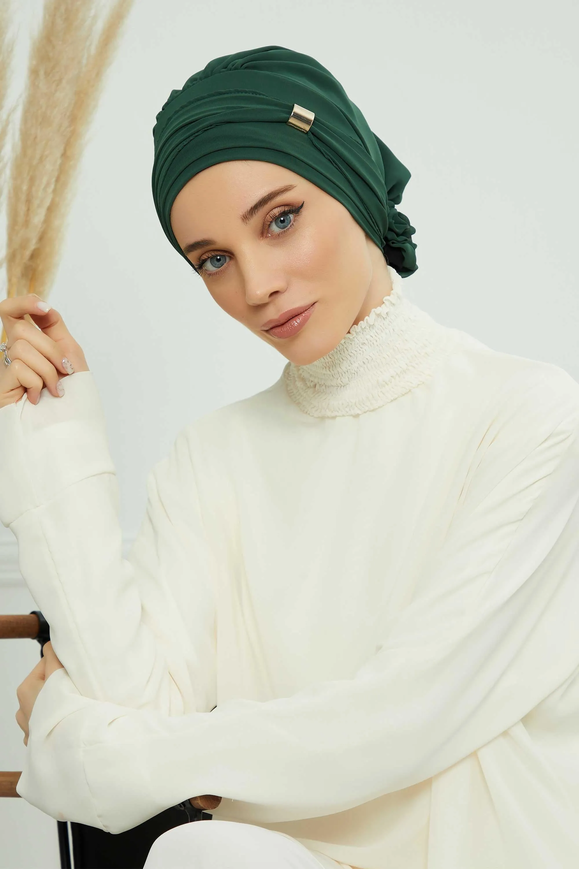 Instant Turban Chiffon Scarf Head Turbans with Unique Accessories For Women Headwear Stylish Elegant Design,HT-95S