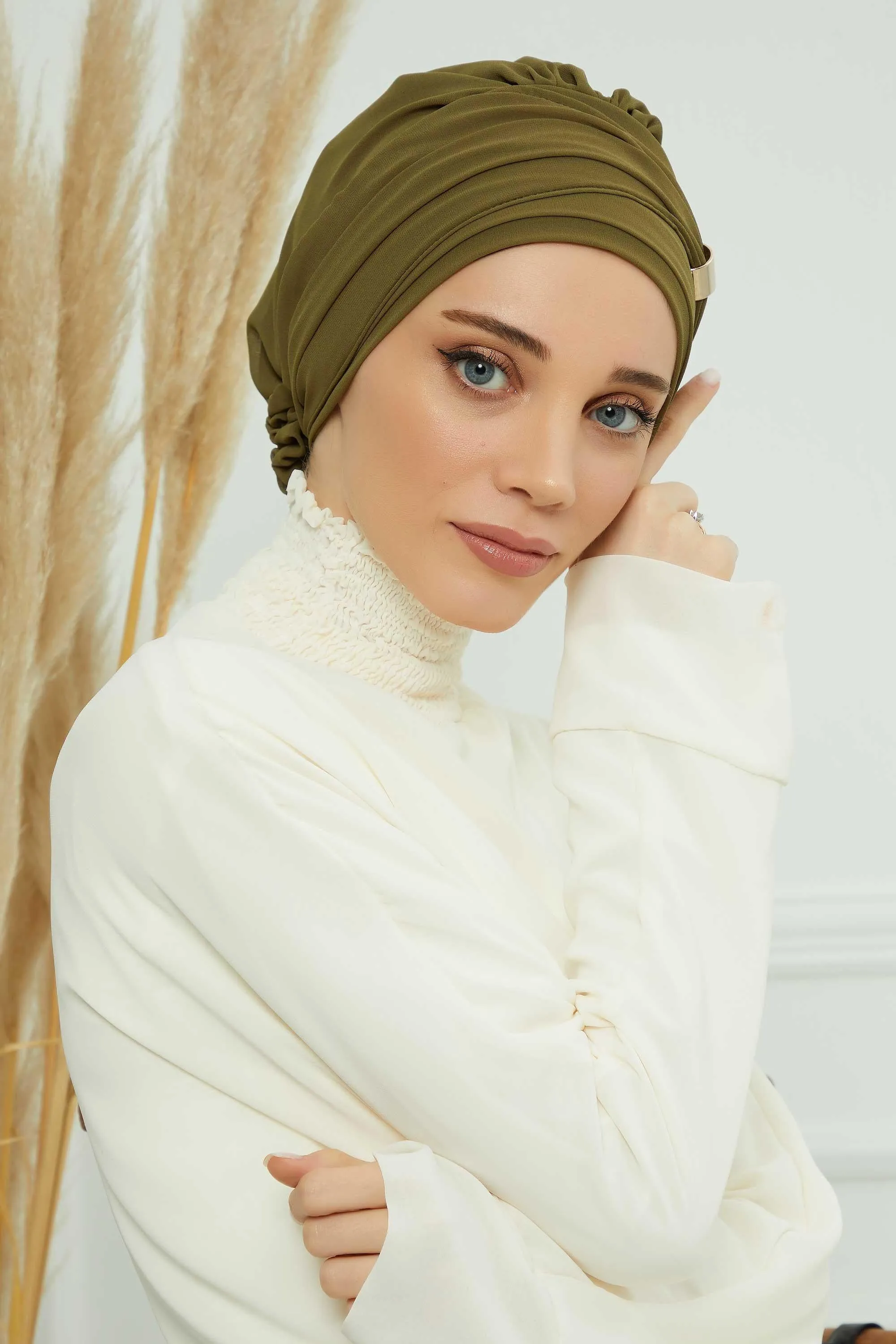 Instant Turban Chiffon Scarf Head Turbans with Unique Accessories For Women Headwear Stylish Elegant Design,HT-95S