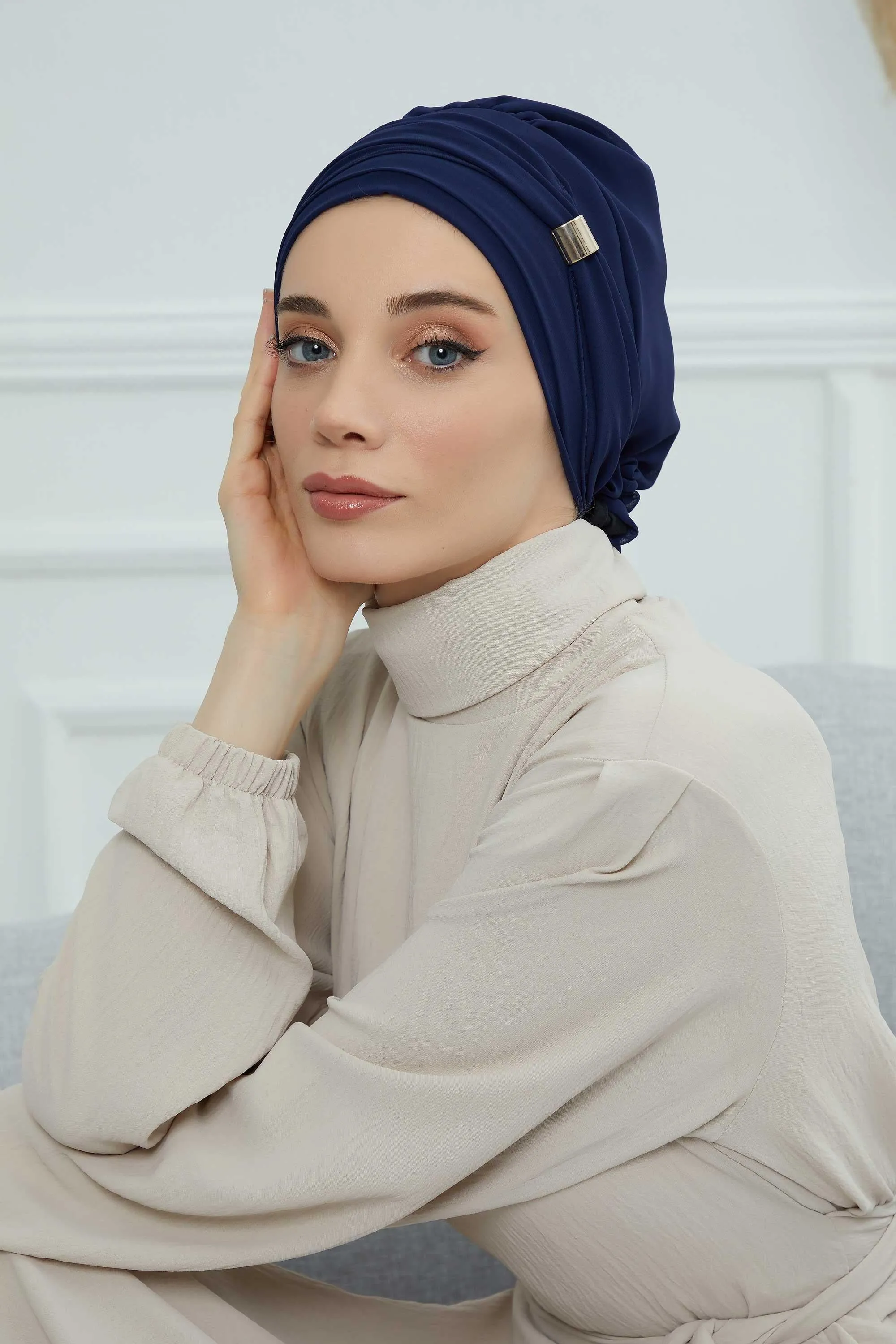 Instant Turban Chiffon Scarf Head Turbans with Unique Accessories For Women Headwear Stylish Elegant Design,HT-95S