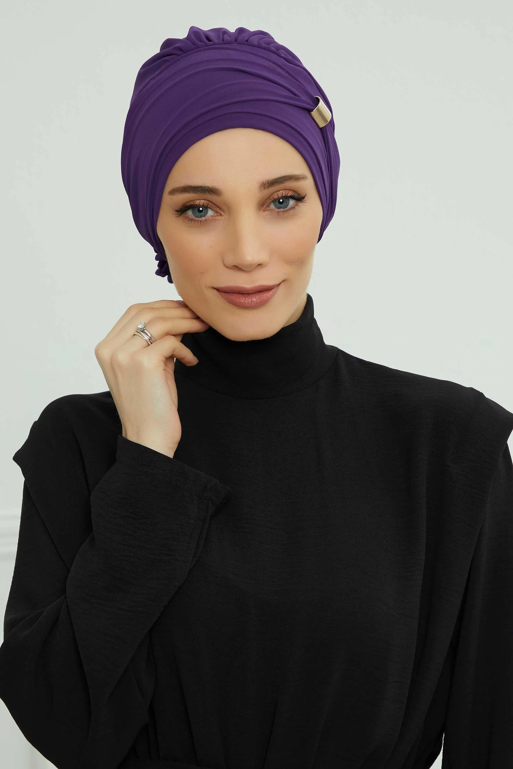 Instant Turban Chiffon Scarf Head Turbans with Unique Accessories For Women Headwear Stylish Elegant Design,HT-95S