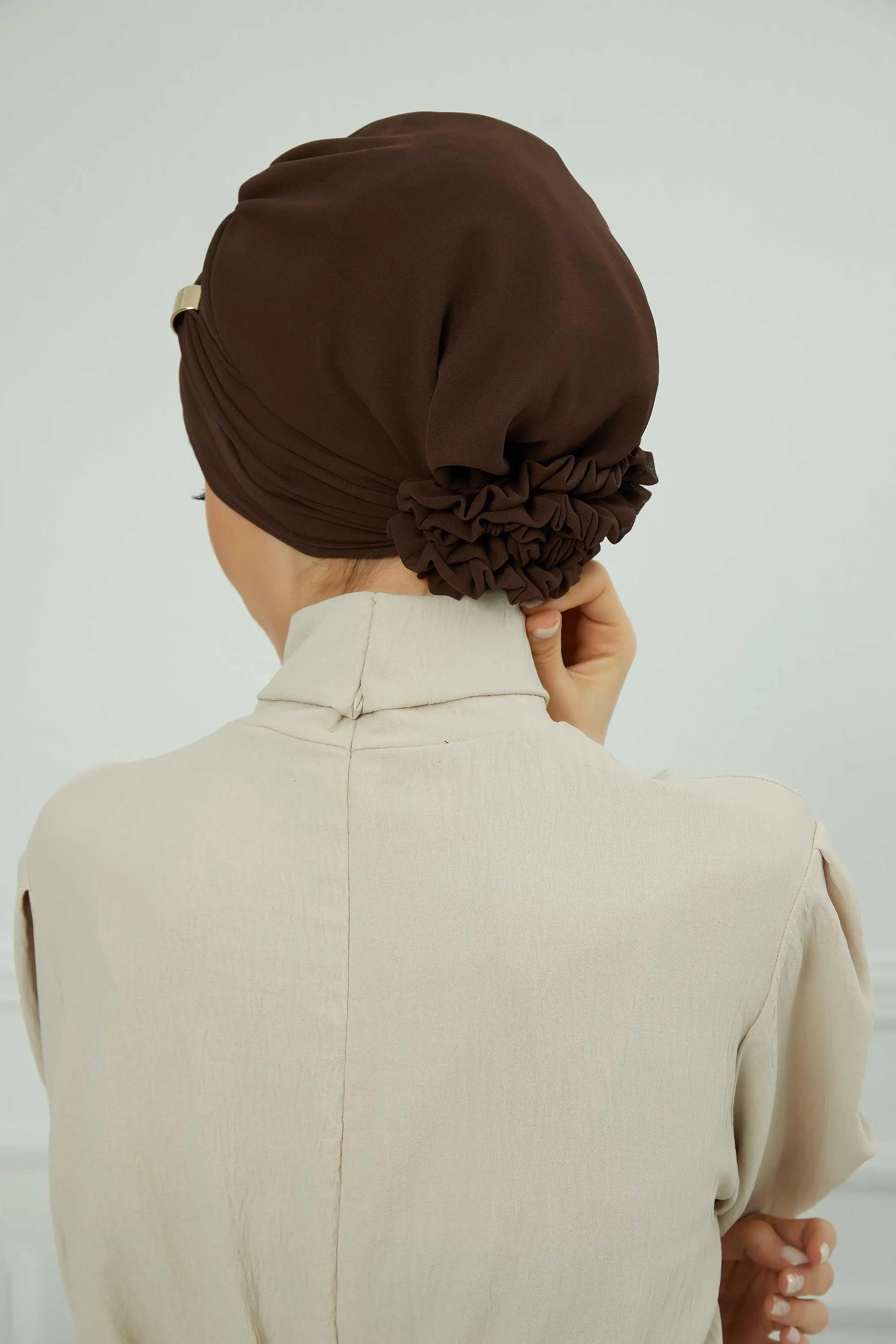 Instant Turban Chiffon Scarf Head Turbans with Unique Accessories For Women Headwear Stylish Elegant Design,HT-95S