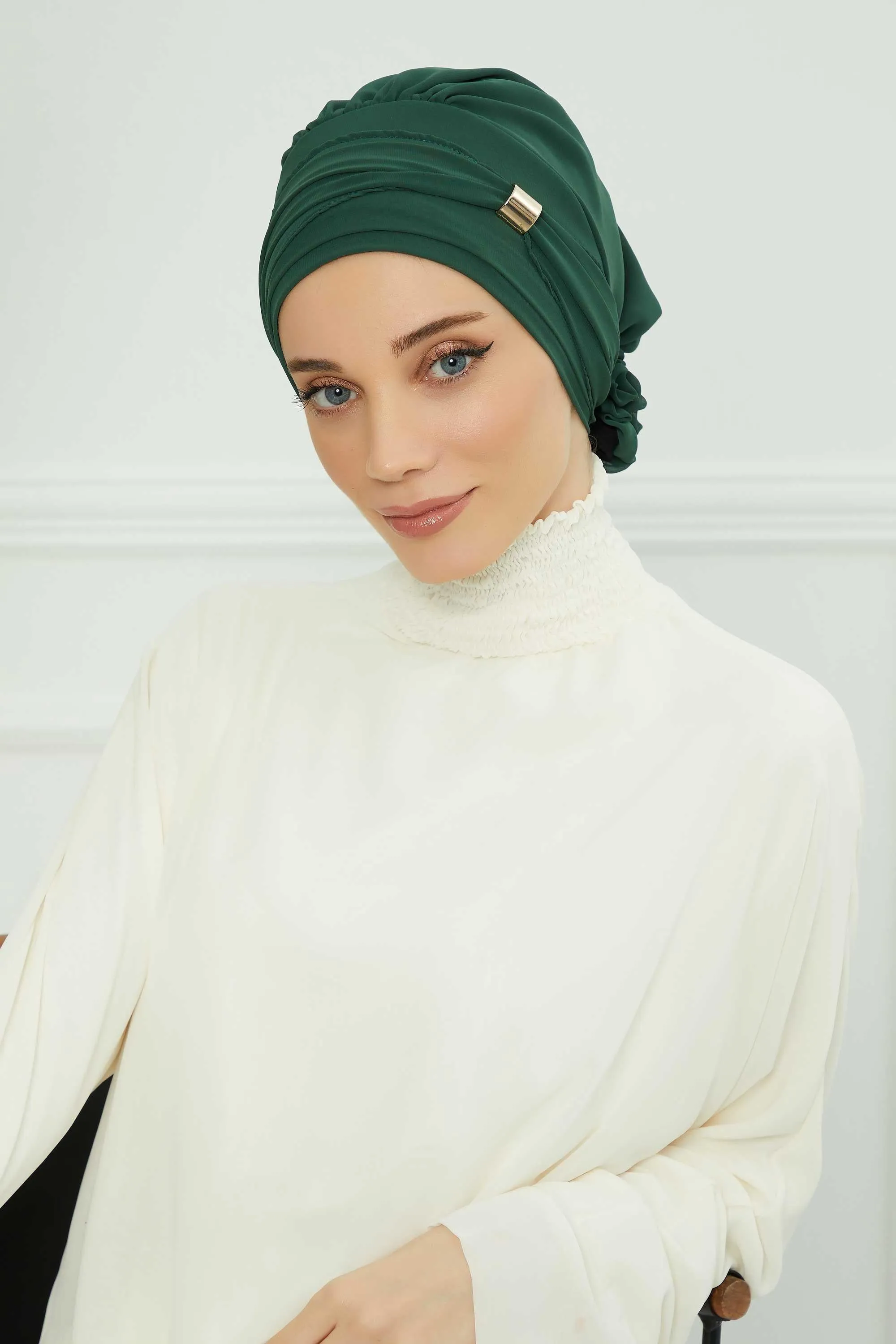 Instant Turban Chiffon Scarf Head Turbans with Unique Accessories For Women Headwear Stylish Elegant Design,HT-95S