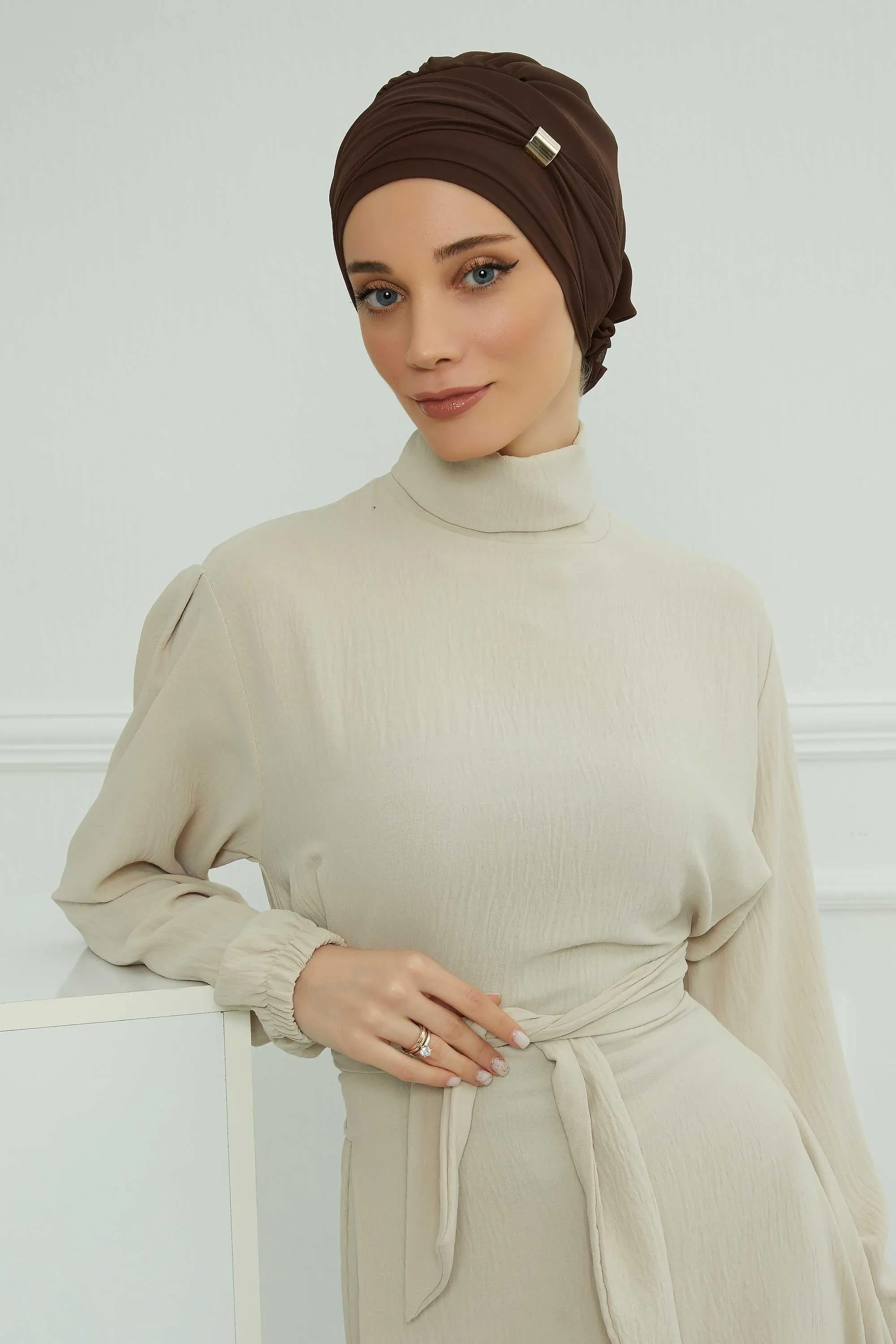 Instant Turban Chiffon Scarf Head Turbans with Unique Accessories For Women Headwear Stylish Elegant Design,HT-95S