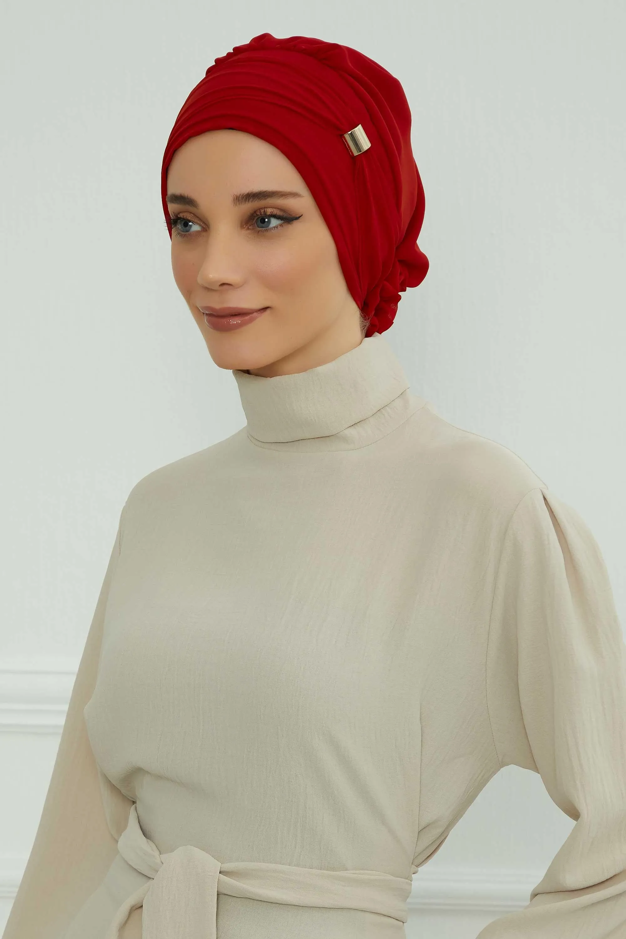 Instant Turban Chiffon Scarf Head Turbans with Unique Accessories For Women Headwear Stylish Elegant Design,HT-95S