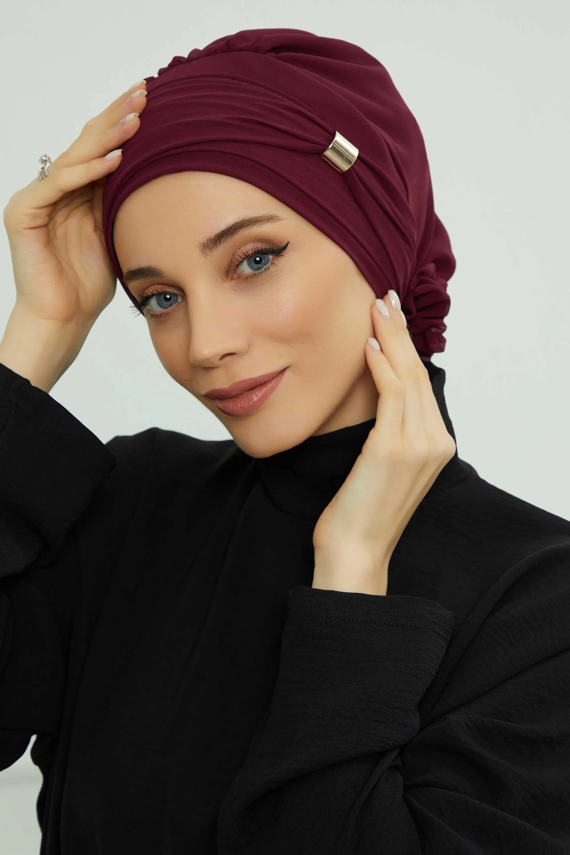 Instant Turban Chiffon Scarf Head Turbans with Unique Accessories For Women Headwear Stylish Elegant Design,HT-95S
