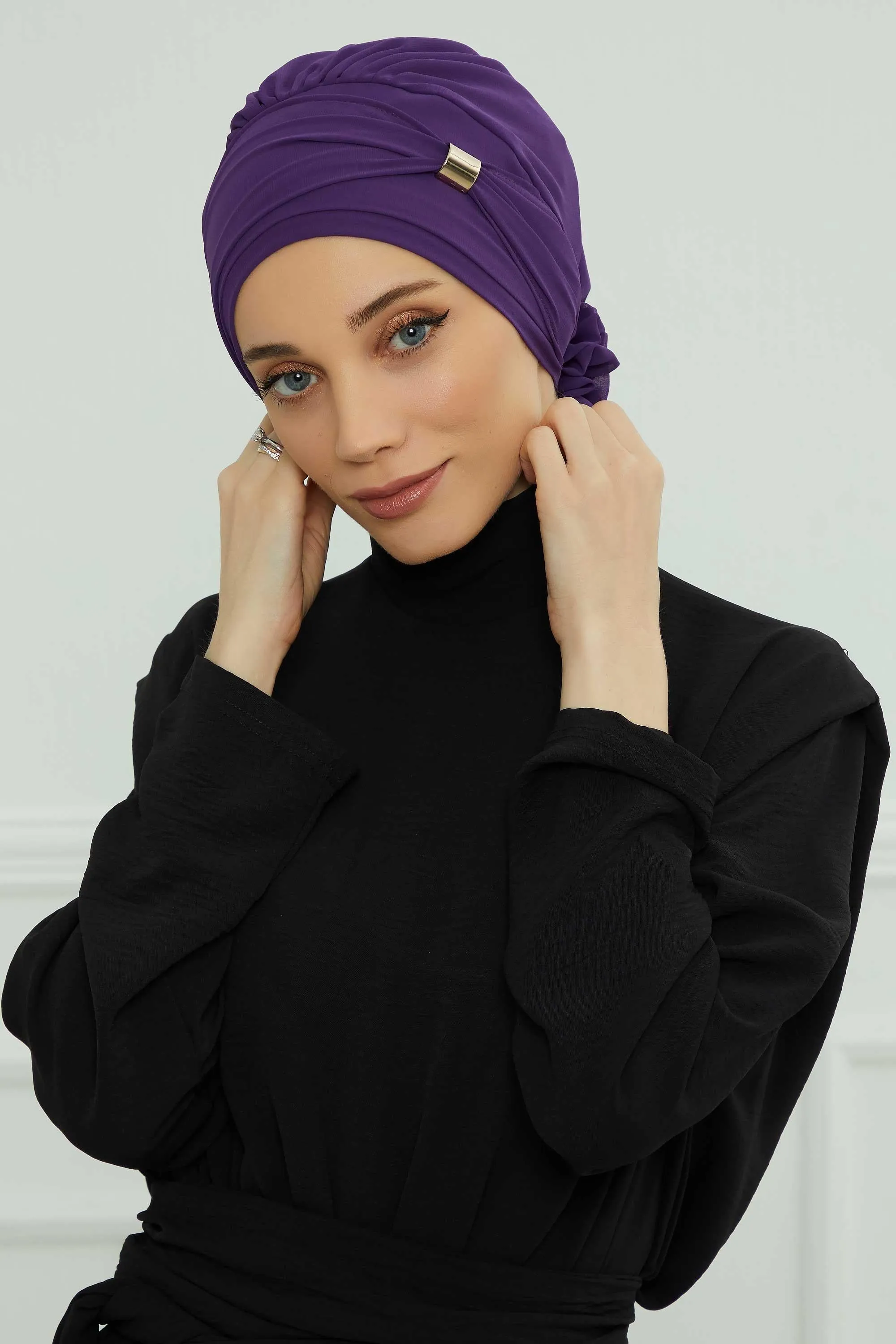 Instant Turban Chiffon Scarf Head Turbans with Unique Accessories For Women Headwear Stylish Elegant Design,HT-95S