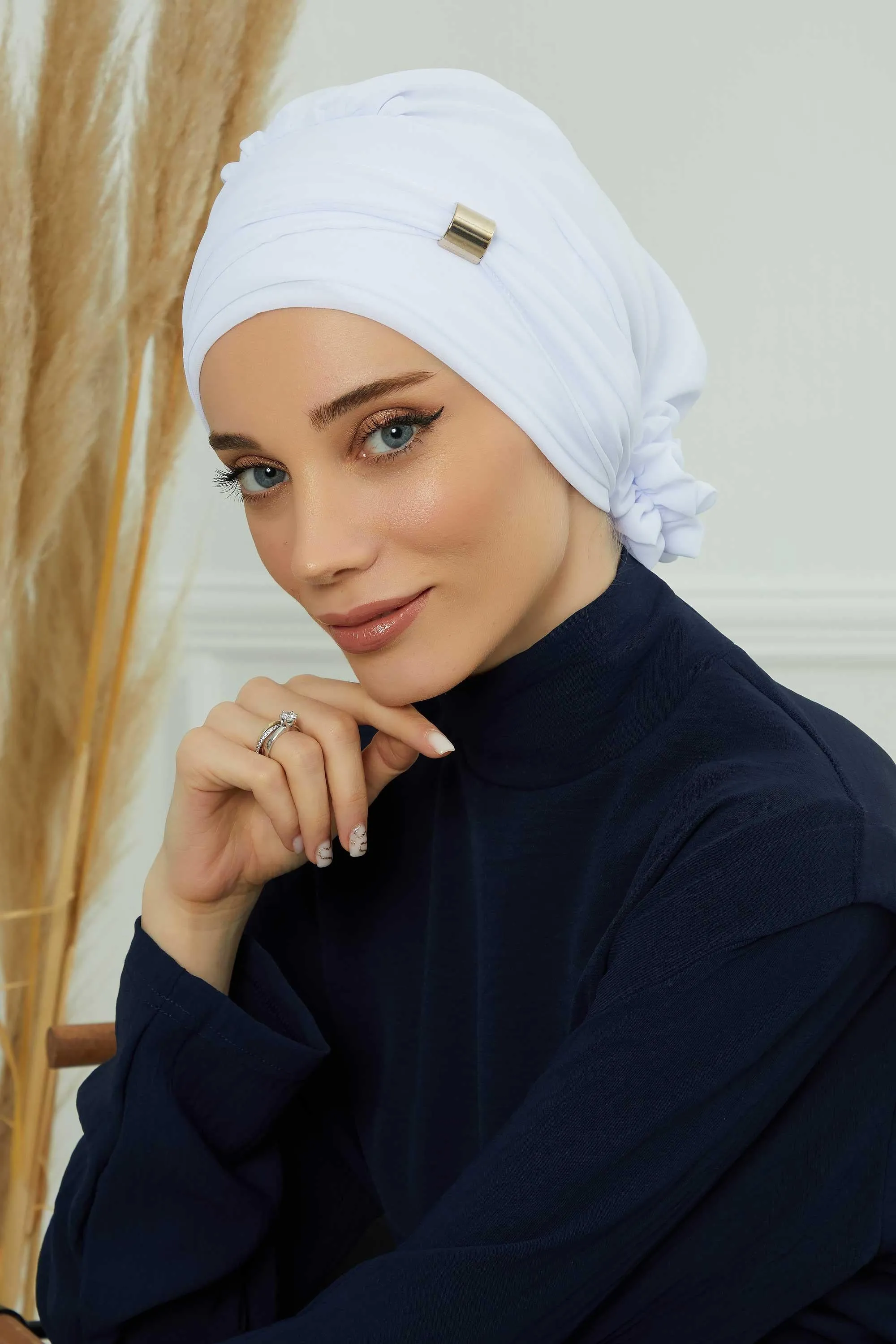 Instant Turban Chiffon Scarf Head Turbans with Unique Accessories For Women Headwear Stylish Elegant Design,HT-95S