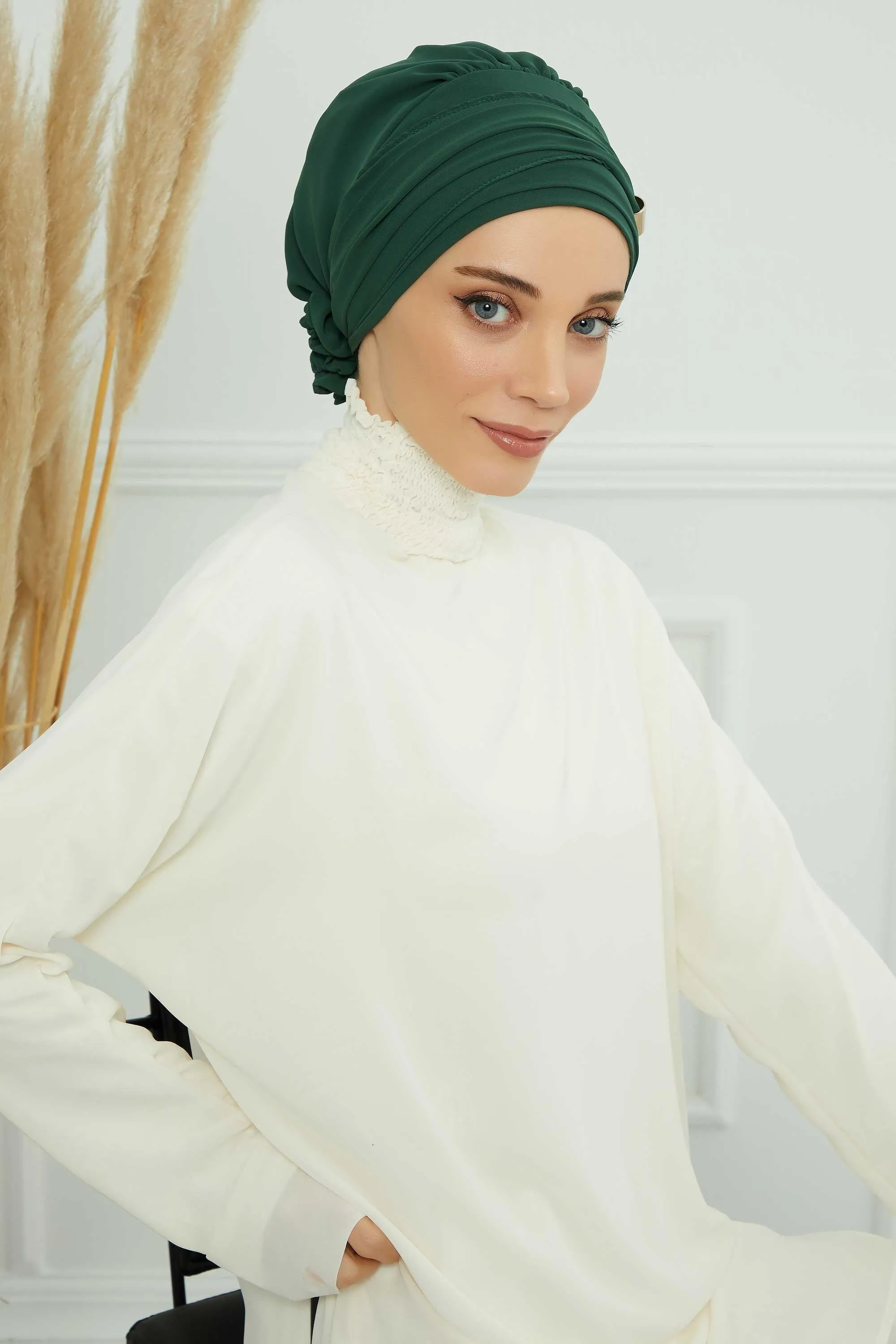 Instant Turban Chiffon Scarf Head Turbans with Unique Accessories For Women Headwear Stylish Elegant Design,HT-95S