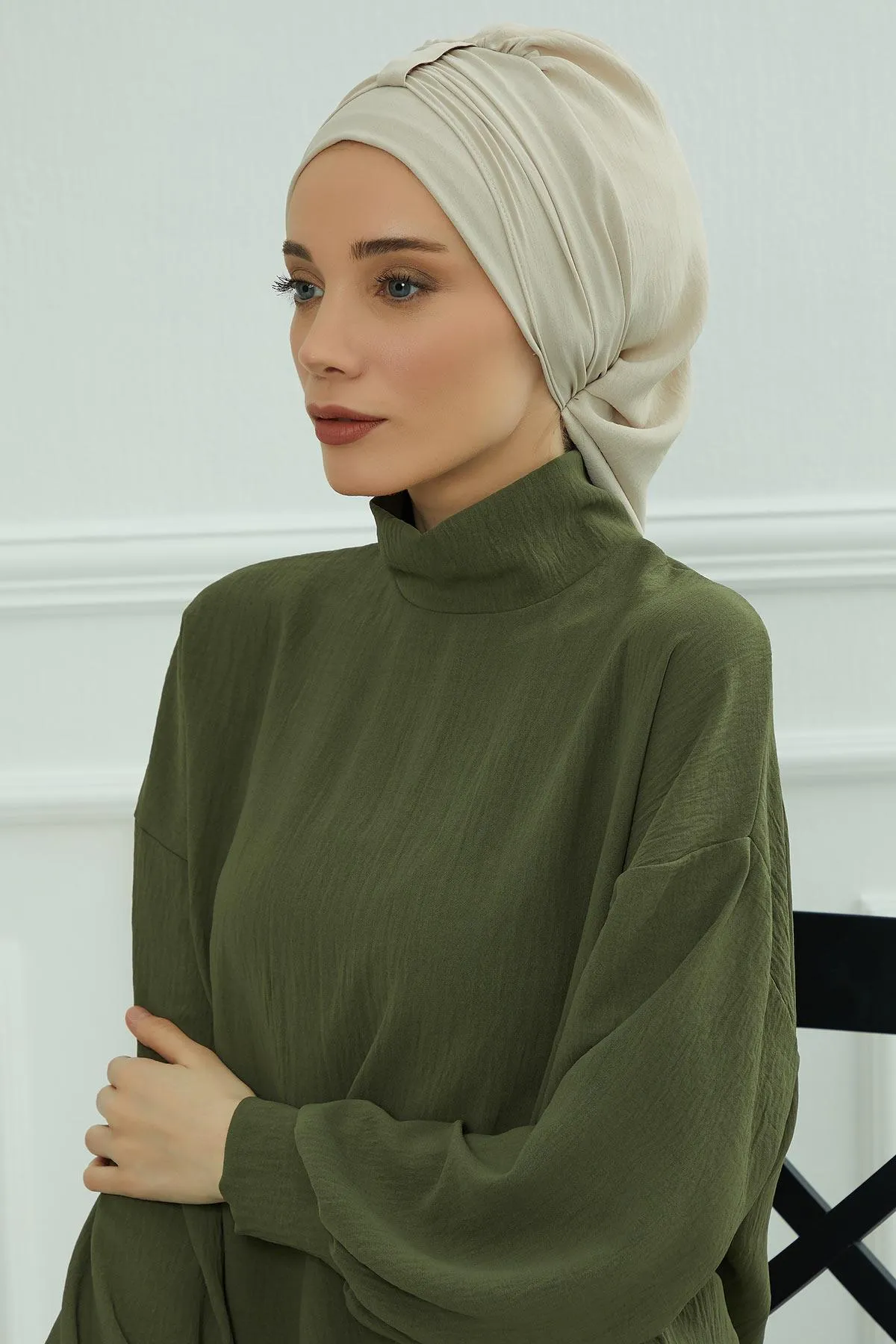 Instant Turban Lightweight Aerobin Scarf Head Turbans For Women Headwear Stylish Elegant Design,HT-90