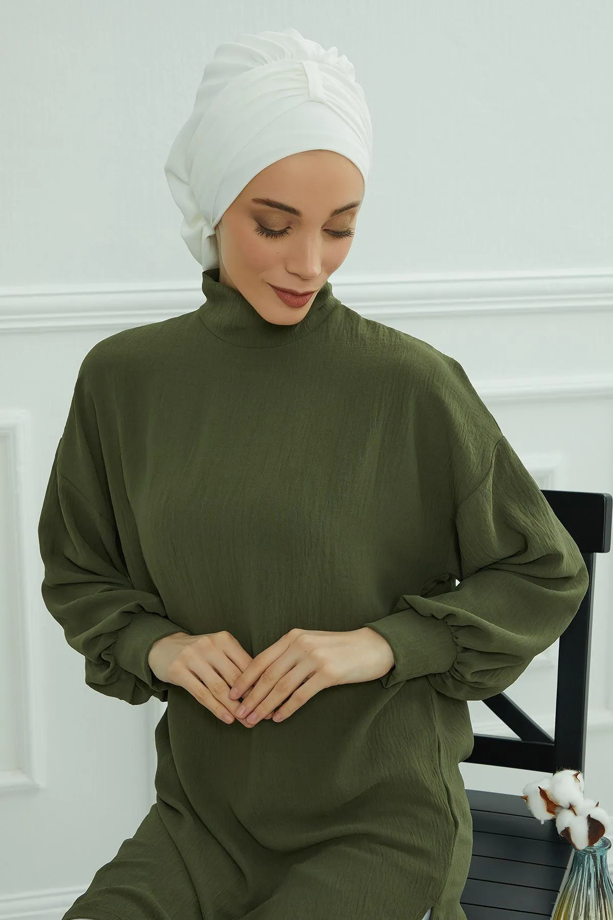 Instant Turban Lightweight Aerobin Scarf Head Turbans For Women Headwear Stylish Elegant Design,HT-90