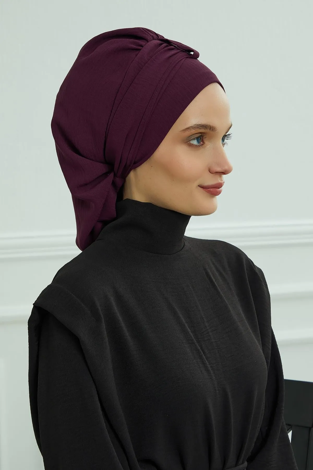 Instant Turban Lightweight Aerobin Scarf Head Turbans For Women Headwear Stylish Elegant Design,HT-90