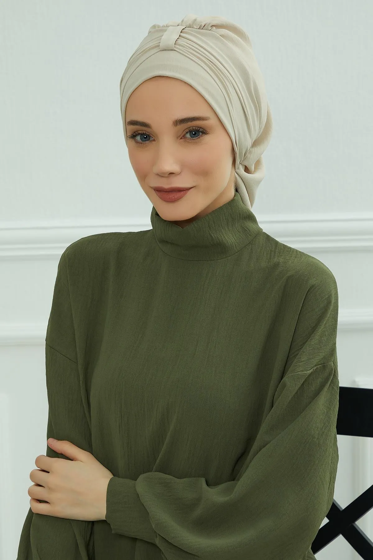 Instant Turban Lightweight Aerobin Scarf Head Turbans For Women Headwear Stylish Elegant Design,HT-90