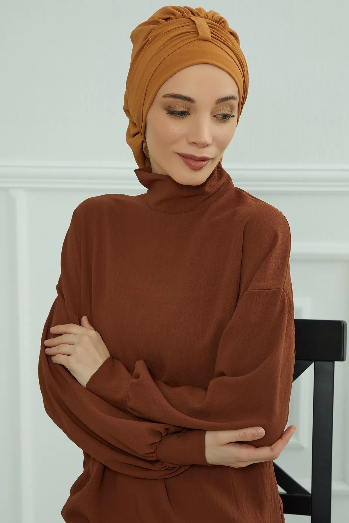 Instant Turban Lightweight Aerobin Scarf Head Turbans For Women Headwear Stylish Elegant Design,HT-90