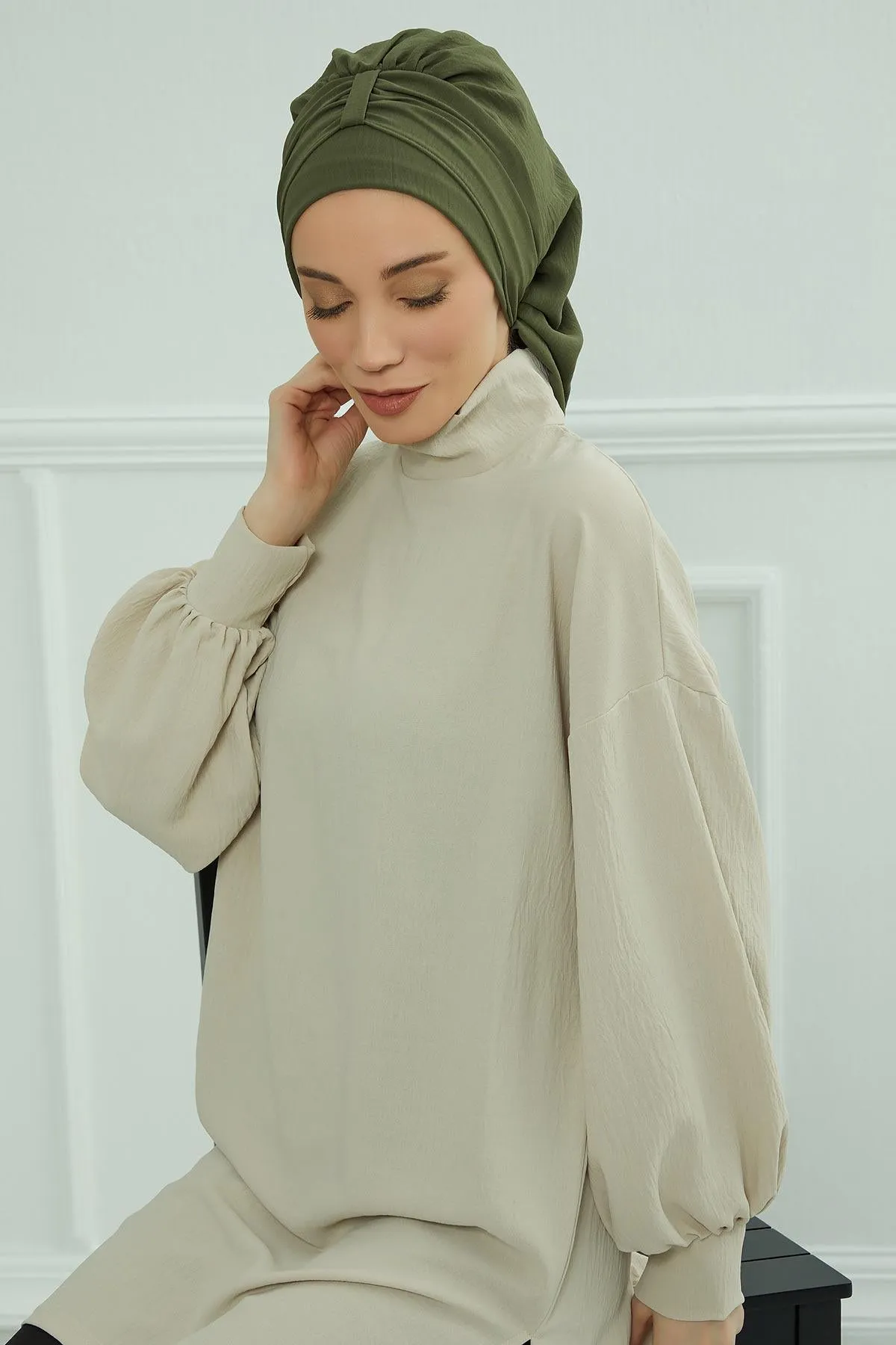 Instant Turban Lightweight Aerobin Scarf Head Turbans For Women Headwear Stylish Elegant Design,HT-90