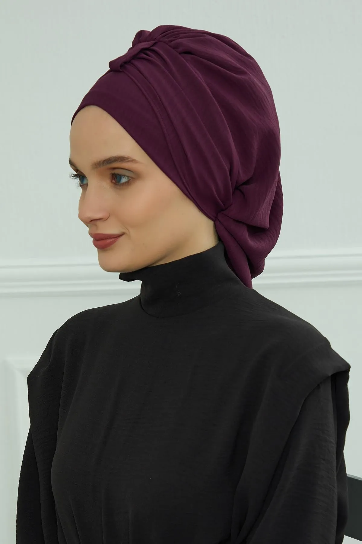 Instant Turban Lightweight Aerobin Scarf Head Turbans For Women Headwear Stylish Elegant Design,HT-90