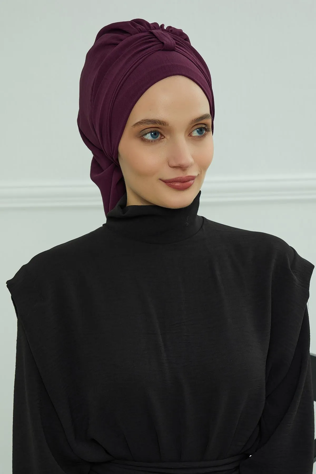 Instant Turban Lightweight Aerobin Scarf Head Turbans For Women Headwear Stylish Elegant Design,HT-90