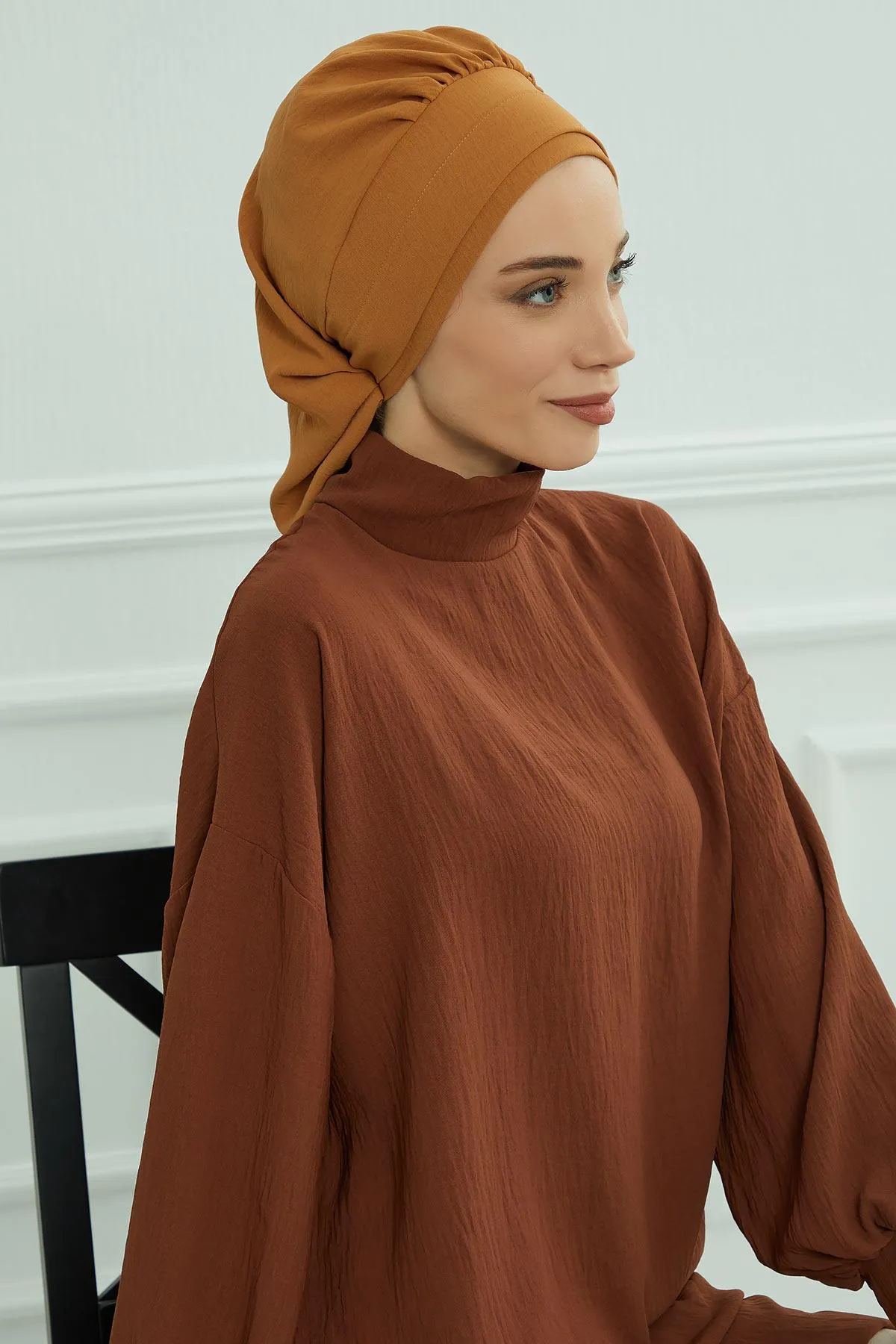 Instant Turban Lightweight Aerobin Scarf Head Turbans For Women Headwear Stylish Elegant Design,HT-91