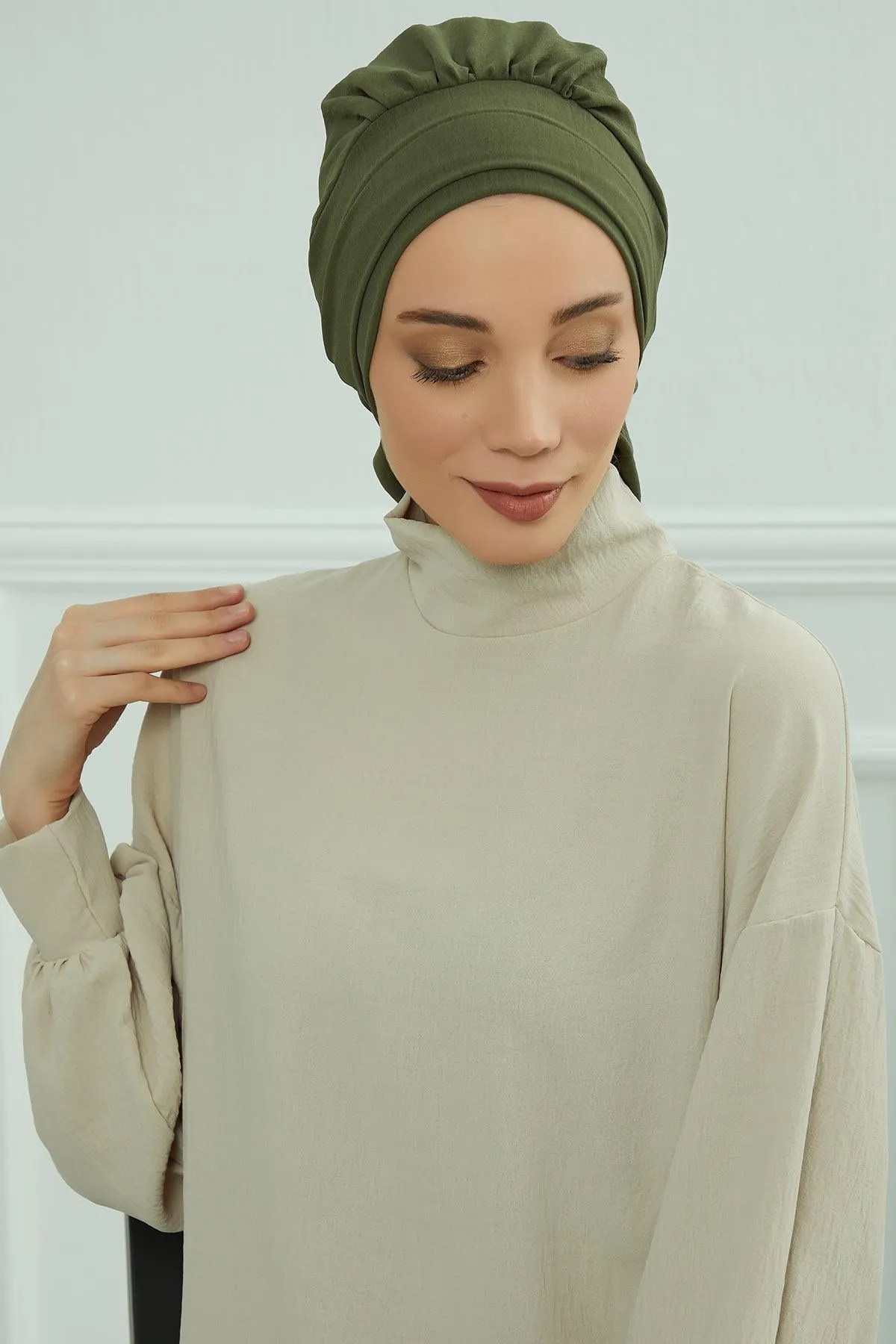 Instant Turban Lightweight Aerobin Scarf Head Turbans For Women Headwear Stylish Elegant Design,HT-91