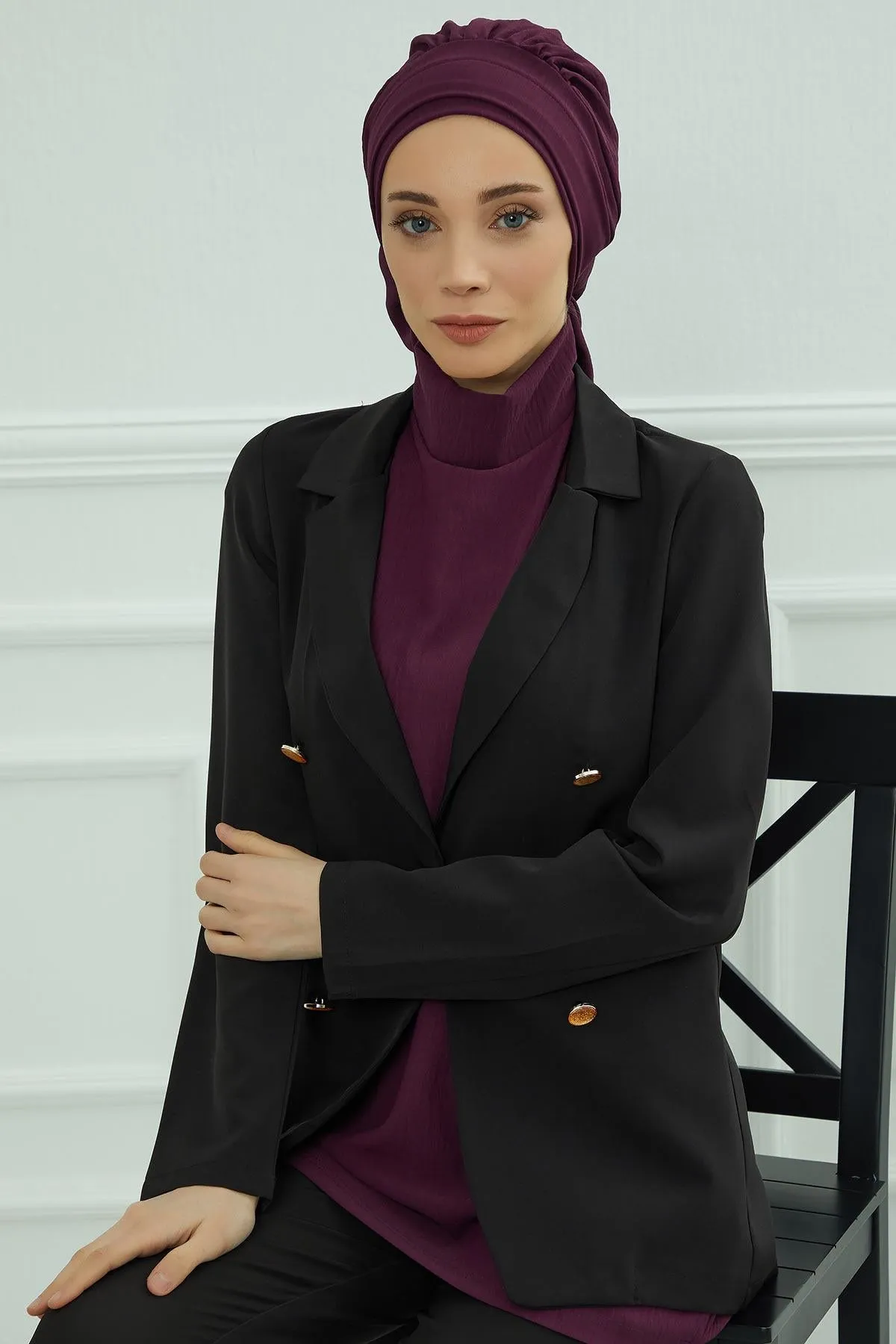 Instant Turban Lightweight Aerobin Scarf Head Turbans For Women Headwear Stylish Elegant Design,HT-91