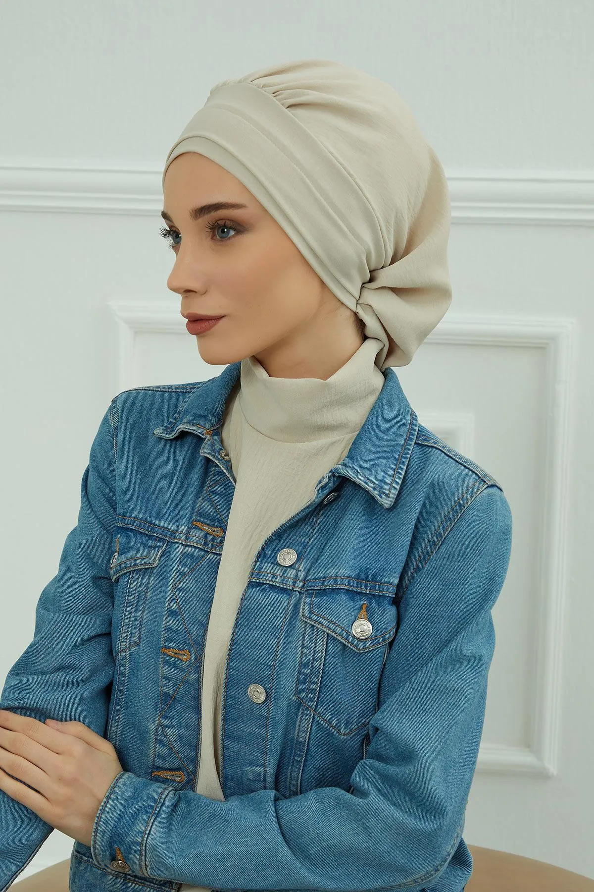 Instant Turban Lightweight Aerobin Scarf Head Turbans For Women Headwear Stylish Elegant Design,HT-91
